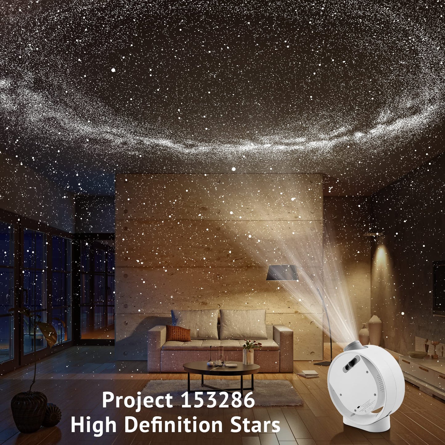 LaView Home Planetarium - Proyector de estrella ultra transparente con área de proyección de 130 pies cuadrados, temporizador de apagado automático, control remoto, luz nocturna para decoración de