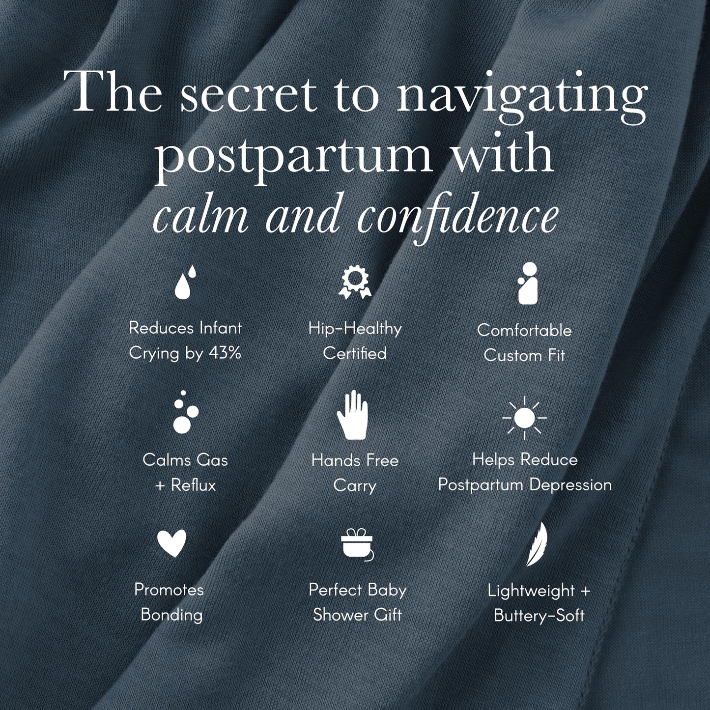 Portabebés Solly Baby Albahaca Tela Suave y Ligera para Recién Nacidos y Niños Pequeños