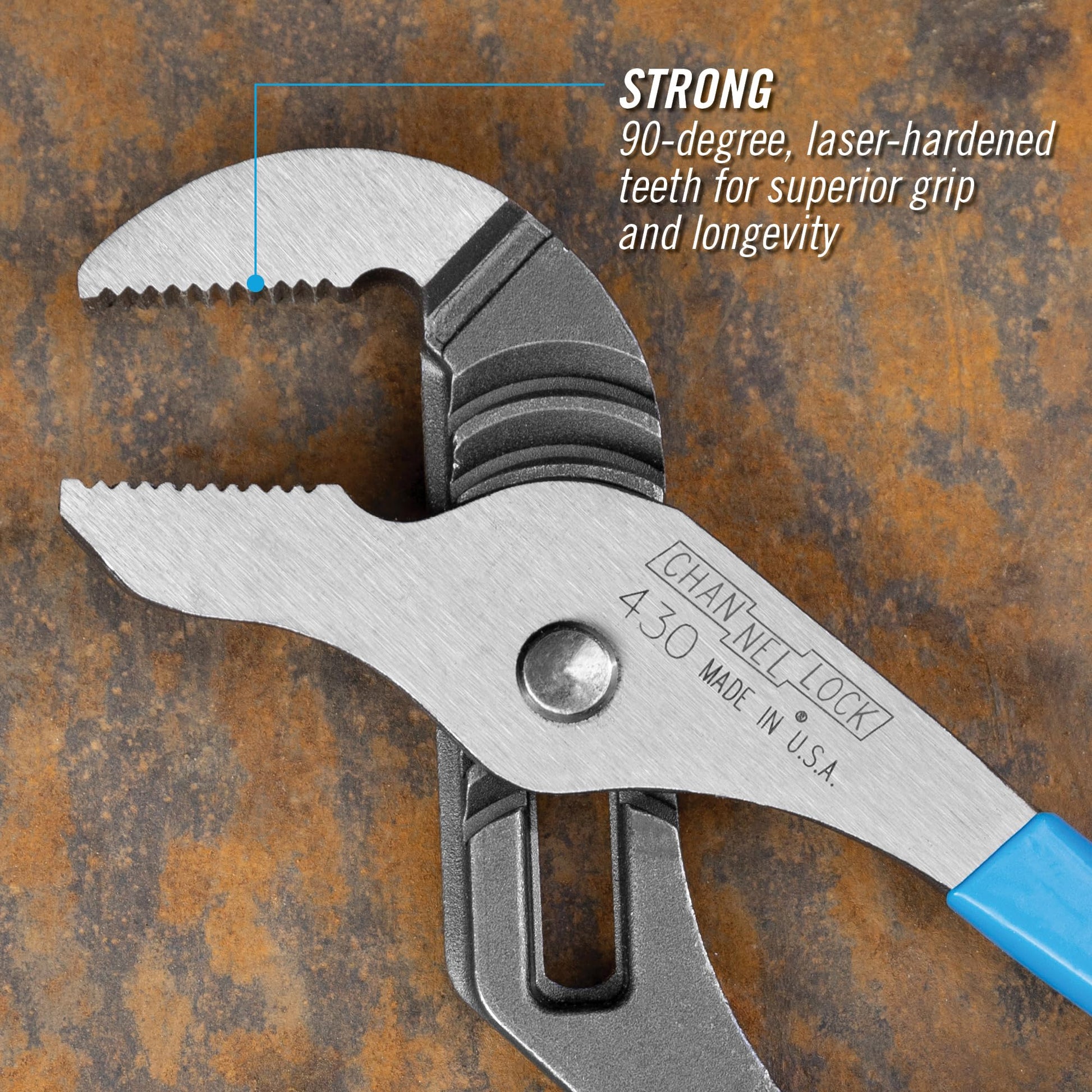 Channellock 430 Pinza de Extensión Mordaza Recta de 10"