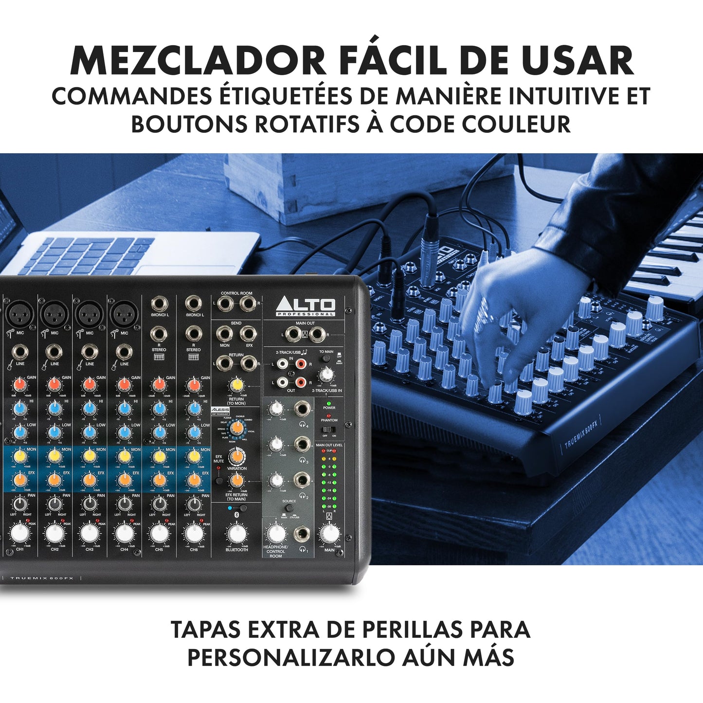 Mezcladora de Audio ALTO TrueMix 800FX Bluetooth para Podcasts y Grabación