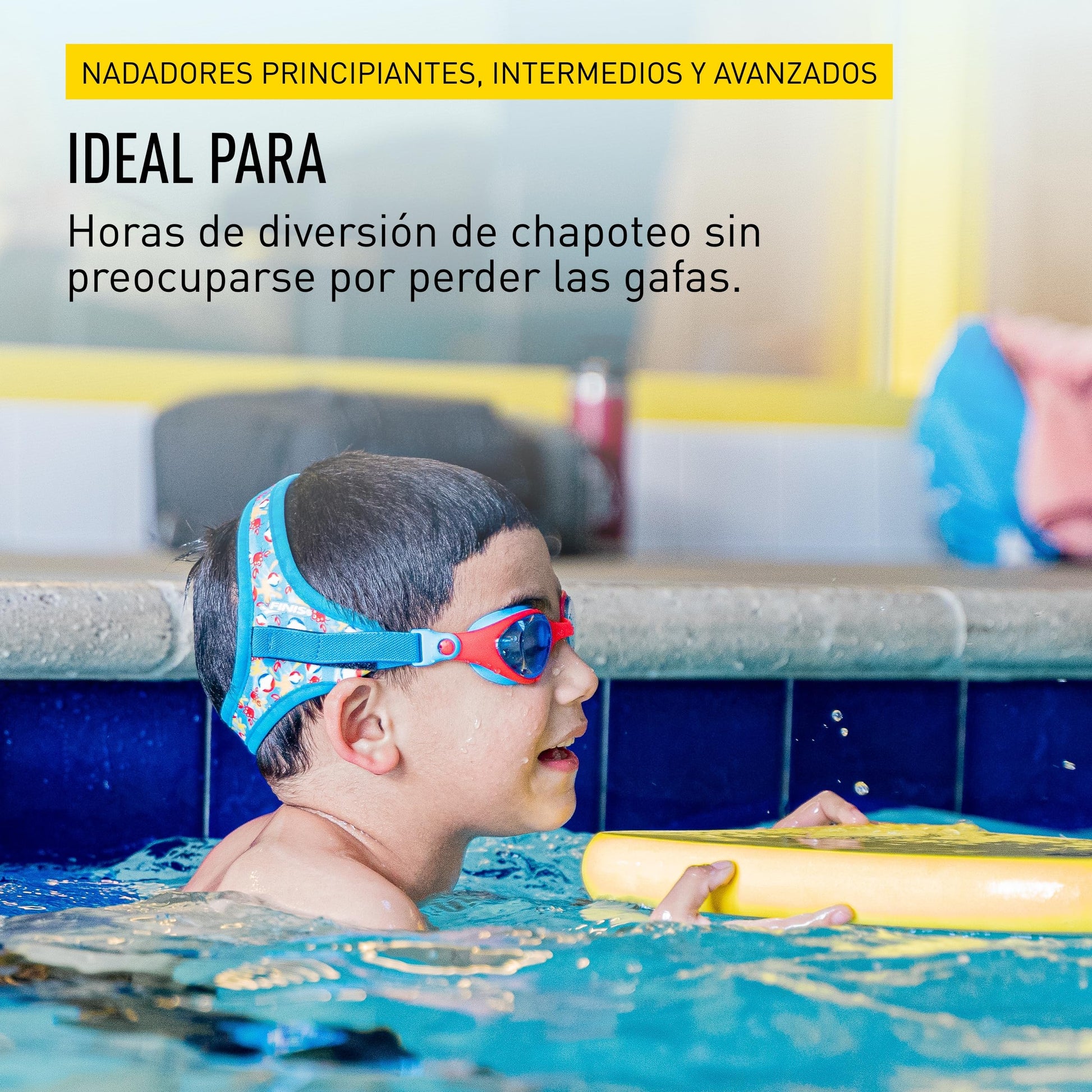 FINIS DragonFly - anteojos de natación para niños, de 3 a 8 años, protección UV, correa de neopreno flotante, ajuste de silicona suave, cangrejo