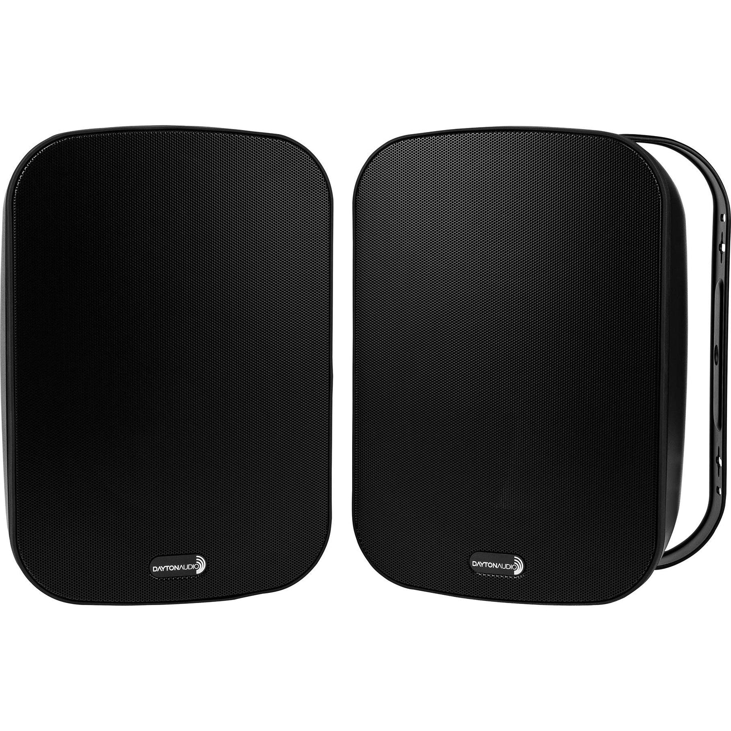 Dayton Audio IO65XTB - Par de Altavoces de 2 vías de 6-1/2" IP66 70/100V 8 Ohm para Interiores y Exteriores con radiador, Negro