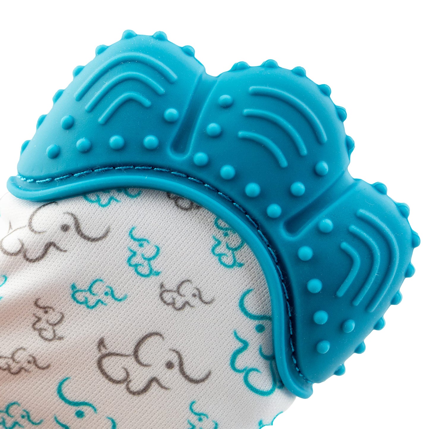 Guantes de Silicón PAPU BABY Azul Gris Dentición para Niño