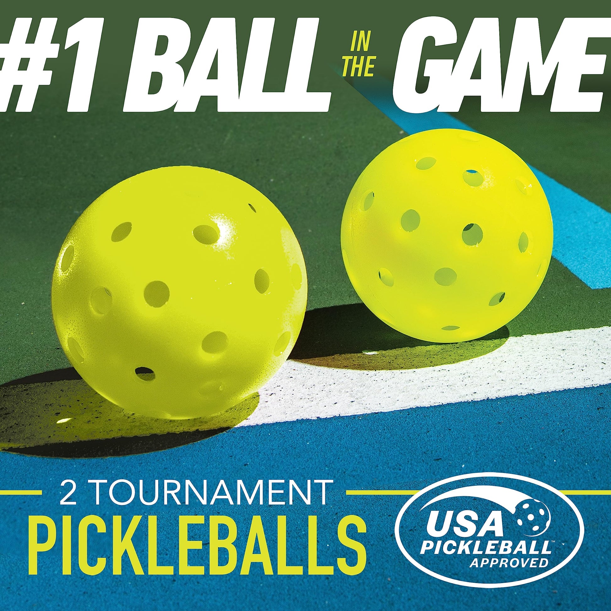 Franklin Sports Juego de Palas de Pickleball + Bolas de Iniciación – 2 Raquetas + 2 Bolas X-40 – Aprobado por Estados Unidos