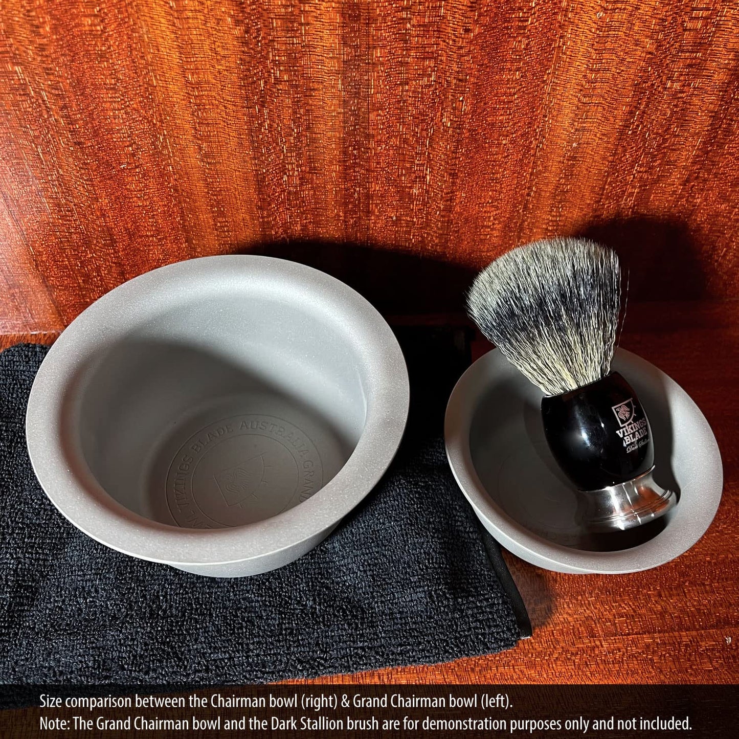 VIKINGS BLADE The Chairman Luxury Shaving Bowl, Heavy Stainless Steel, 3â€ Diameter
