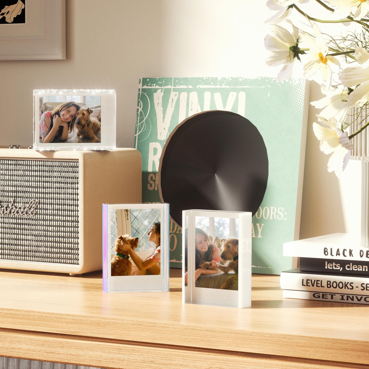 WINKINE - Marco Polaroid, marco de fotos de 2 x 3 pulgadas para Fujifilm Instax Mini Film Accessories, marco Instax Mini para fotos, marco de fotos Polaroid de tamaño de pared, soporte pequeño para