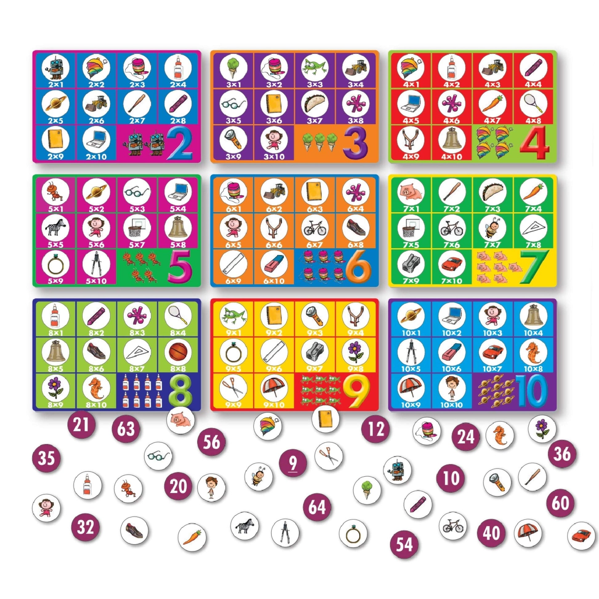 Juego Educativo de Matemáticas Totte Multiplicar Infantil Extra Grandes y Durables