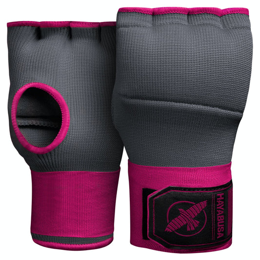 Hayabusa Quick Gel Guantes de boxeo para manos - Gris/Rosa, M