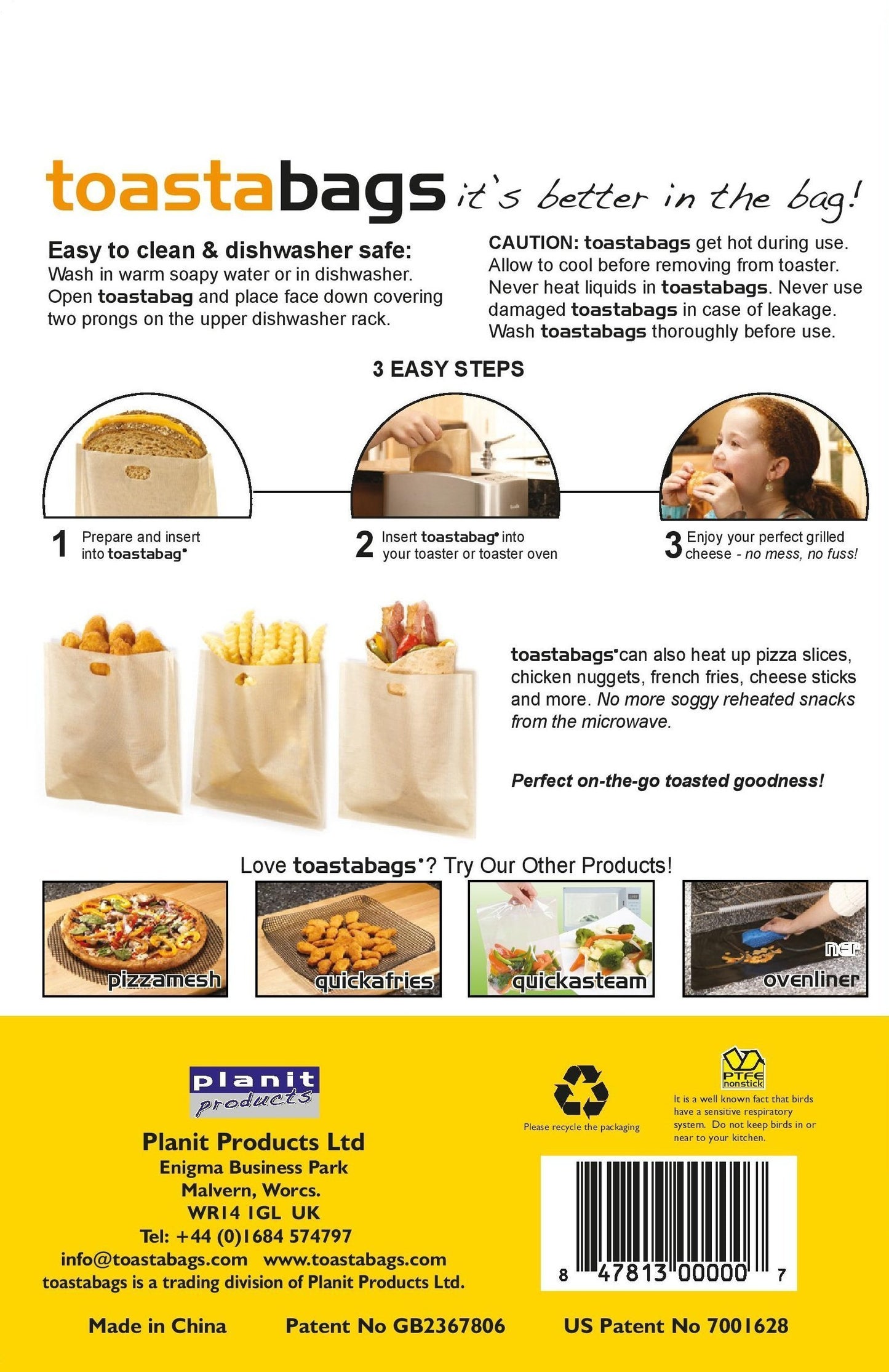 2 x toastabags - queso a la parrilla hecho fácil en tu tostadora. Hasta 100 veces