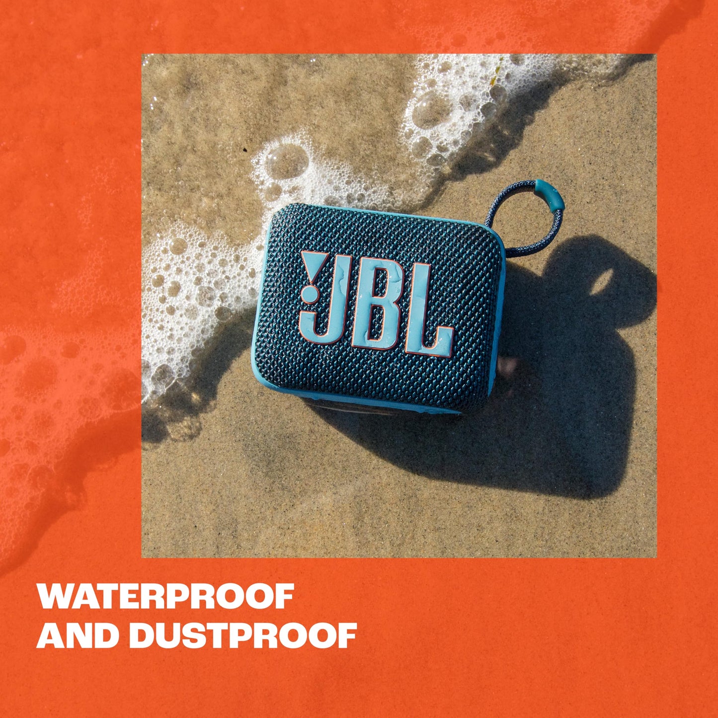 JBL Go 4 Bocina Portátil Bluetooth, 4.2W de Potencia, Reproducción 7 Horas, Resistente al Agua y al Polvo IP67 - Camuflaje