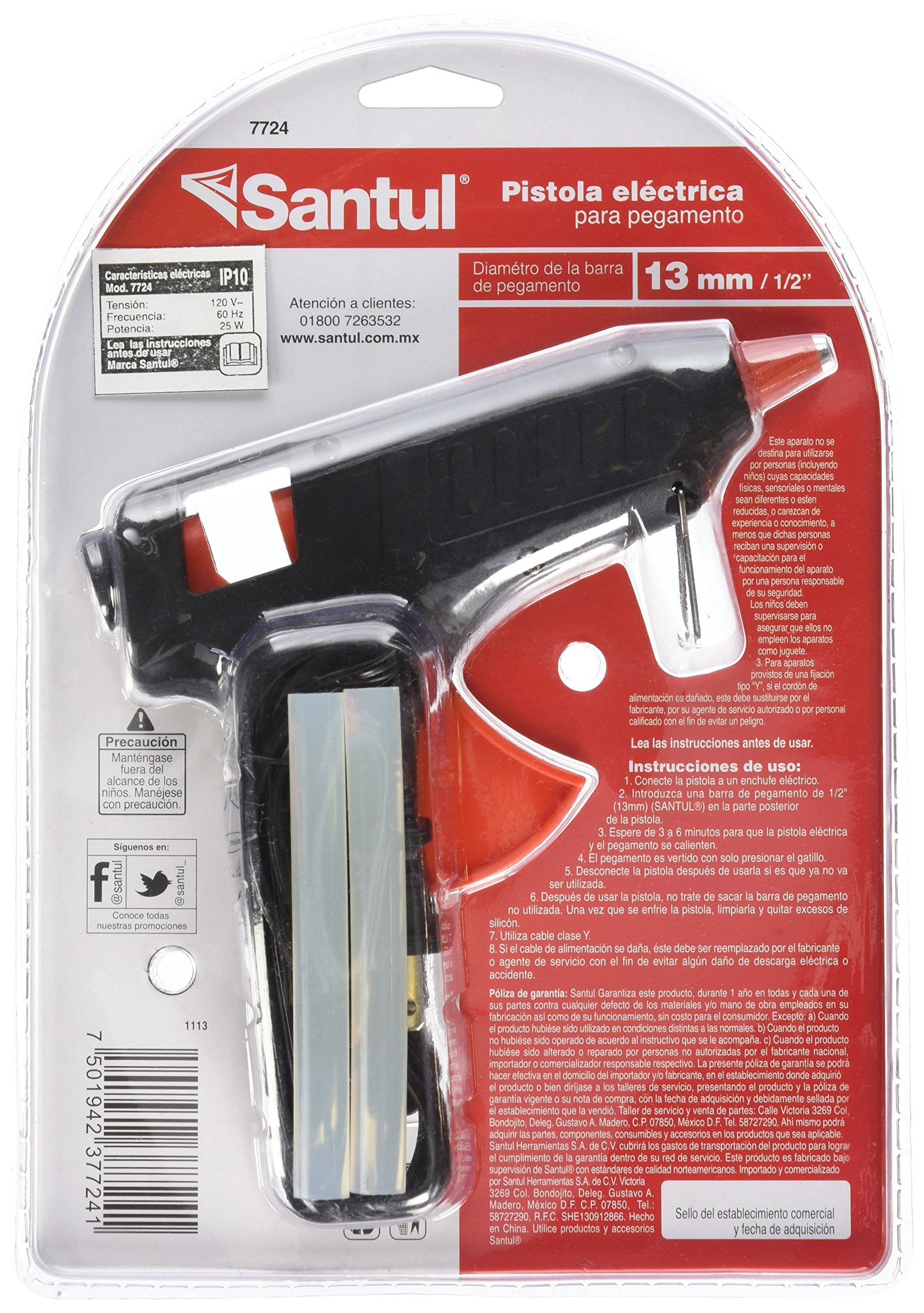 Pistola Eléctrica Santul 7724 25W de Pegamento