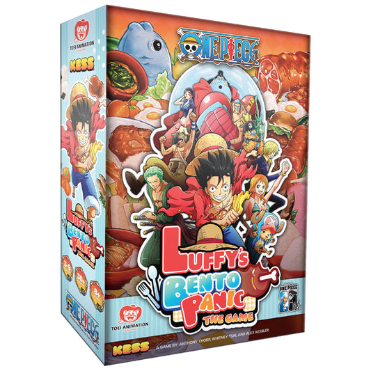 KESS One Piece: Luffy's Bento Panic Juego para Jugadores de 10 años en adelante, Tiempo de Juego 30 Minutos, Anime, rápido de Aprender, diversión de la Fiesta: el Almuerzo se Sirve, con un Lado de