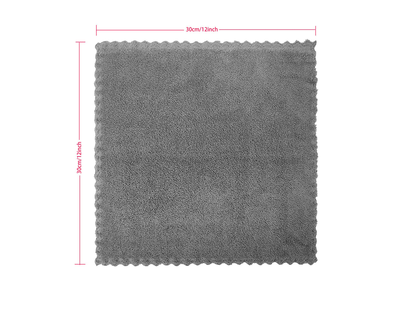 Kyapoo - Juego de 12 paños de microfibra de 12 x 12 pulgadas, extra absorbentes y suaves para recién nacidos, bebés y niños pequeños, color gris
