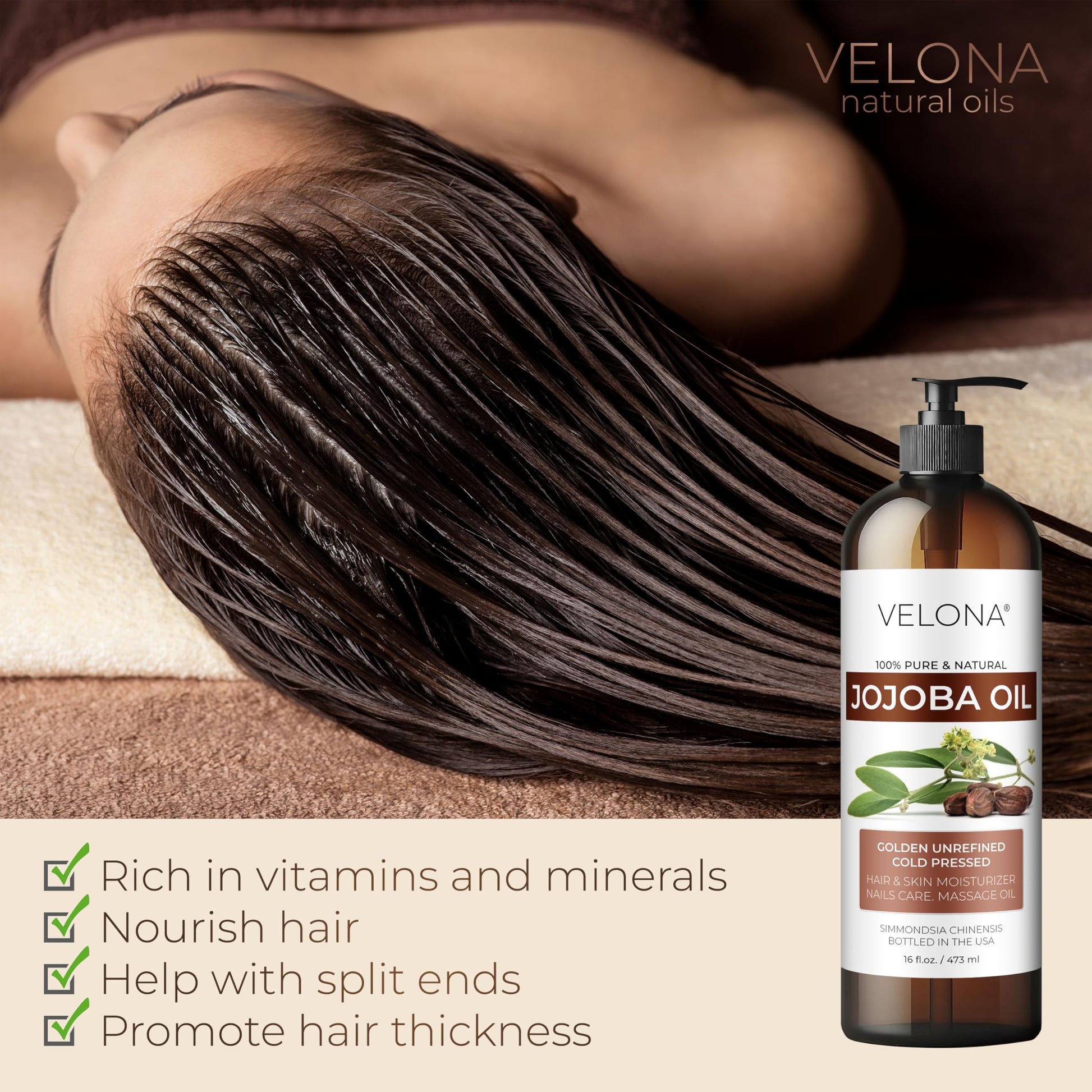Jojoba Oil - 64 oz | 100% Pure and Natural | Golden, Unrefined, Cold Pressed, Hexane Free | Moisturizing Face, Hair, Body, Skin Care, Stretch Marks, Cuticles