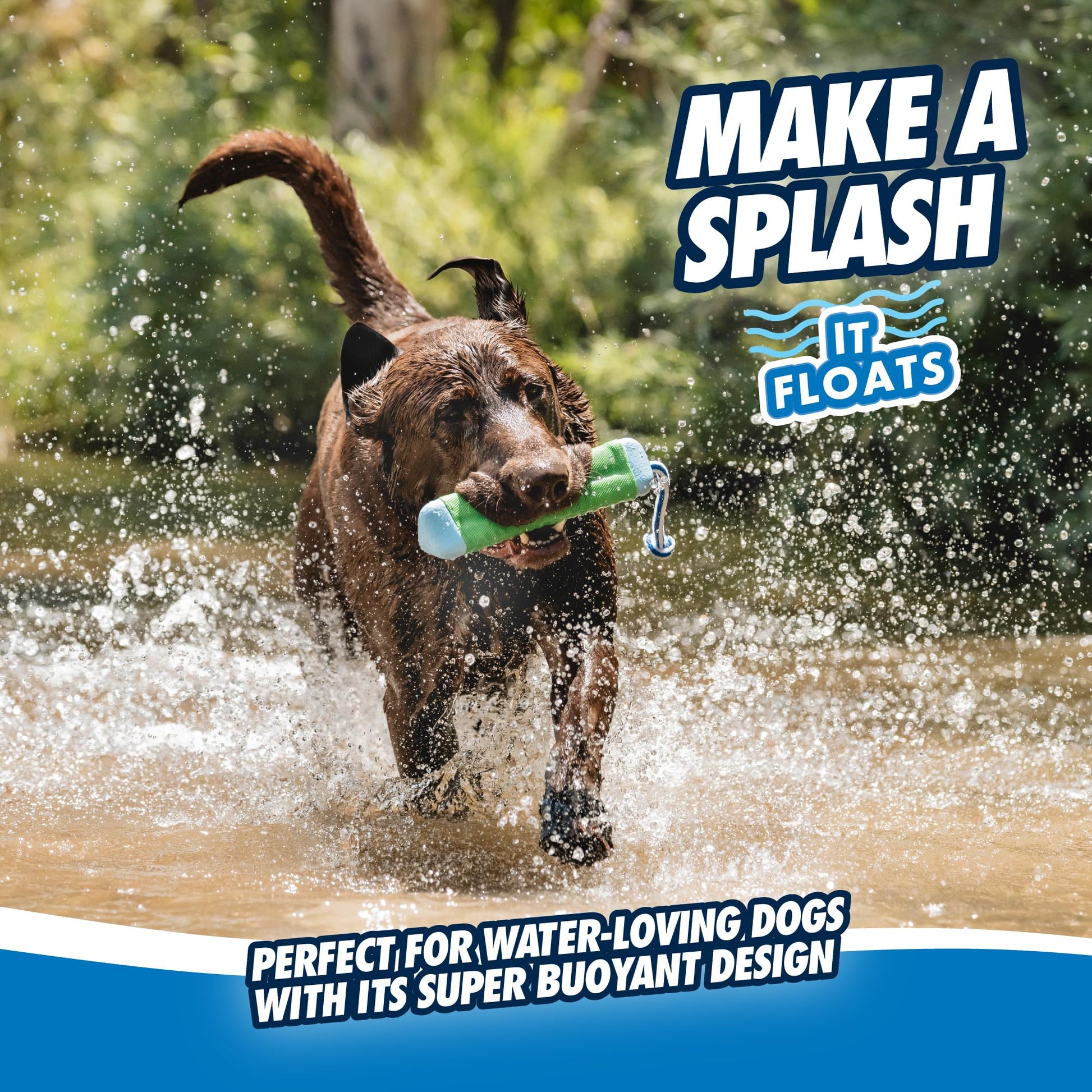 Chuckit! Amphibious Bumper Fetch and Float Juguete para Perro, Mediano (los Colores varían)