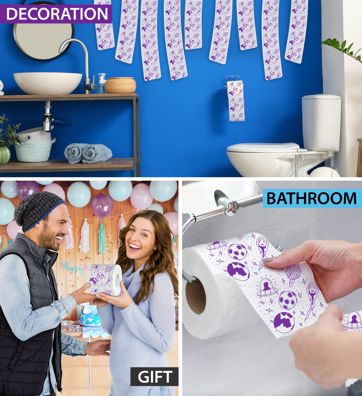 Papel Higiénico Impreso TP 2 Capas Hilarante 500 Hojas Para Decoración del Hogar