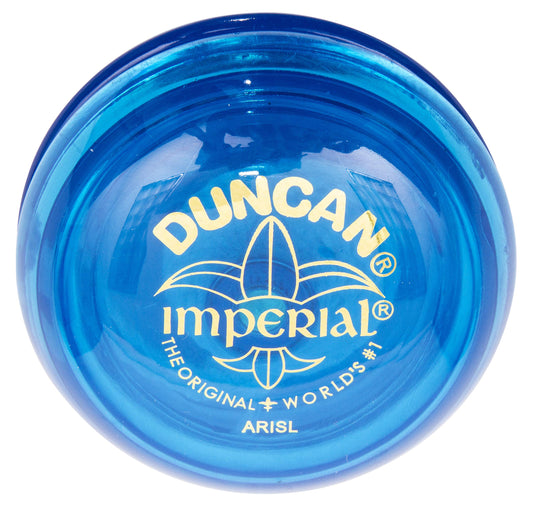 Duncan Imperial Yo-Yo de Cuerdas para Principiantes con Espacio Estrecho para Cuerdas, Eje de Acero, Cuerpo de plástico, Juego de bucles, Varios Colores, Azul