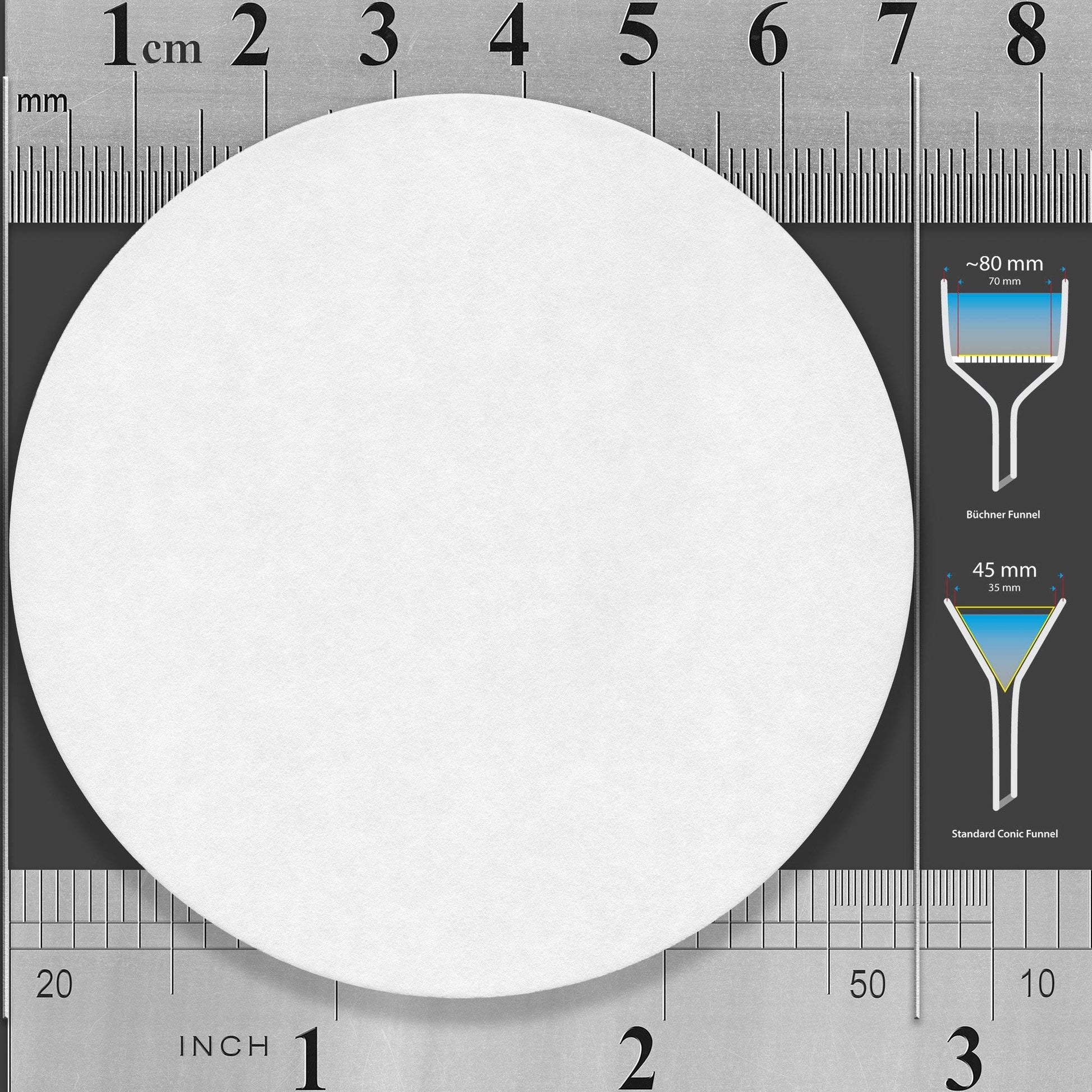 Papel Filtrante ZENPORE 70 mm Flujo Rápido Grado Cualitativo Estándar 4
