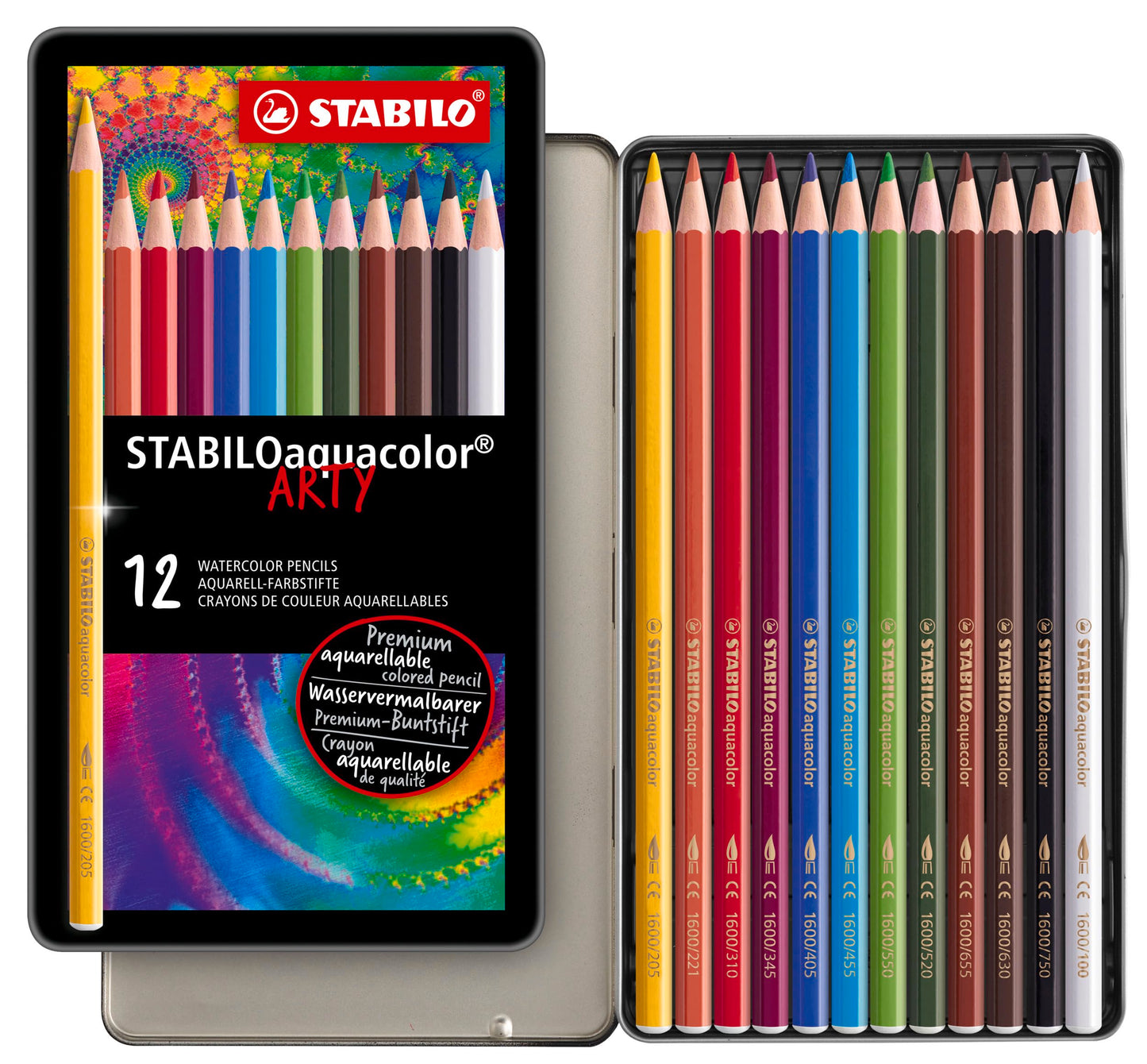 Lápiz de Color STABILO Aquacolor Multicolor Conjunto de 12 Piezas