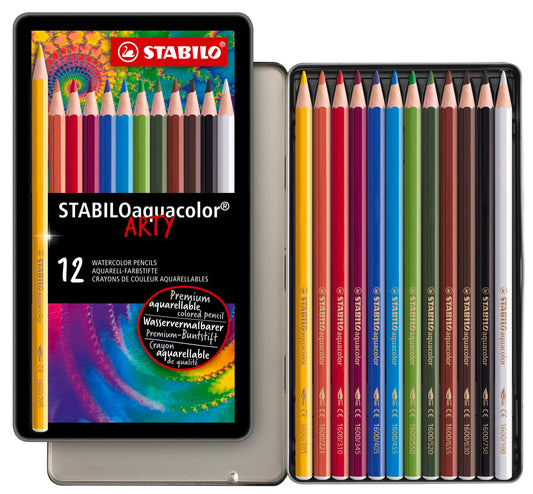 Lápiz de Color STABILO Aquacolor Multicolor Conjunto de 12 Piezas
