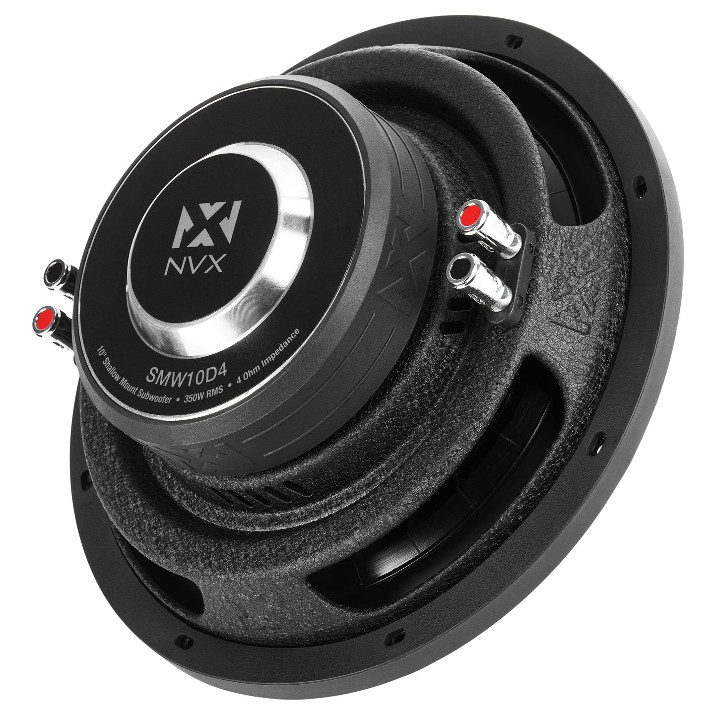NVX SMW10D4 700 W Peak (350 W RMS) Serie S de montaje poco profundo de 10 pulgadas Dual 4 Ohm Subwoofer
