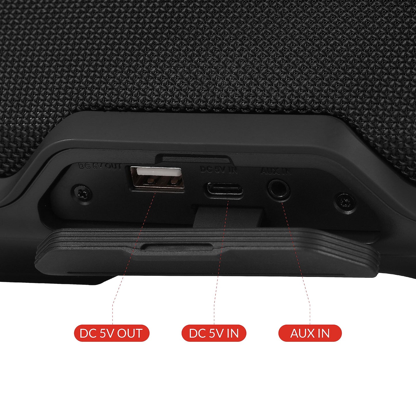Aiwa Exos-3 - Altavoz Bluetooth Impermeable, Potencia máxima de 60 W, Tiempo de reproducción de 20 Horas, Sonido estéreo, Carga USB-C, Impermeable IPX7, emparejamiento inalámbrico, Perfecto para