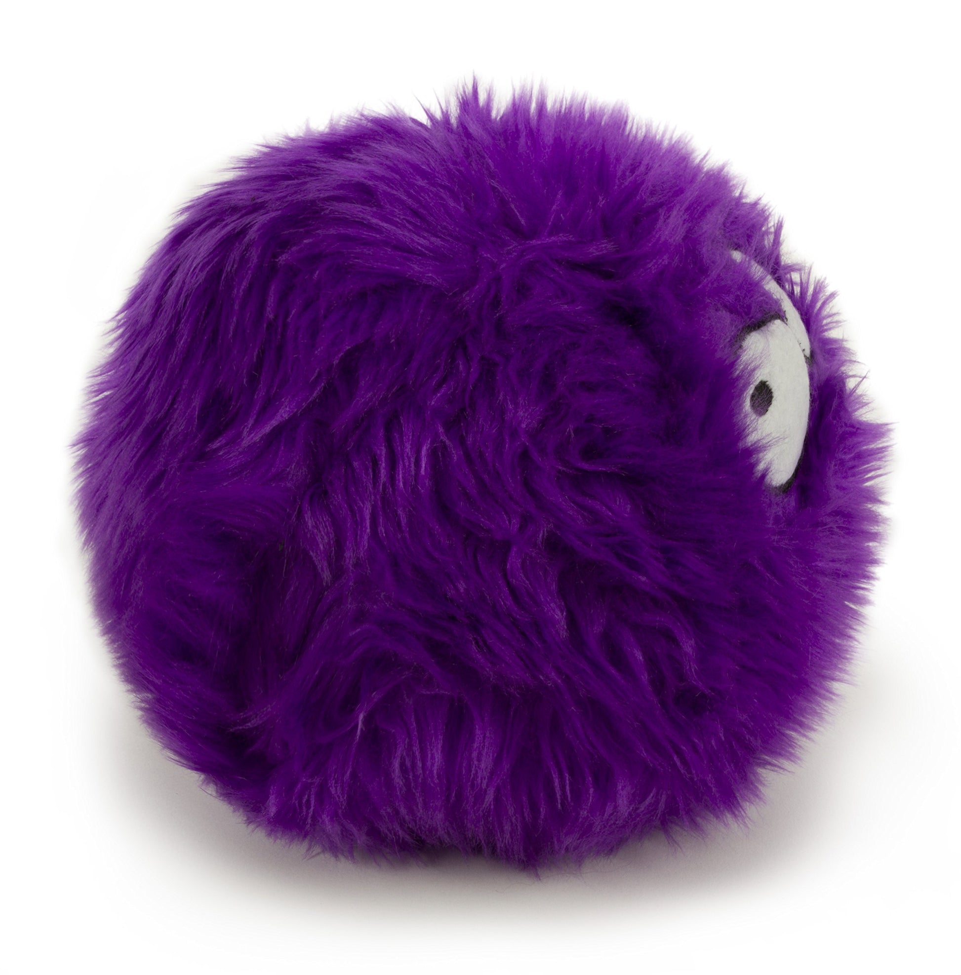 goDog Furballz Squeaky Pelota de Peluche para Perro, Tecnología Chew Guard - Morado, L