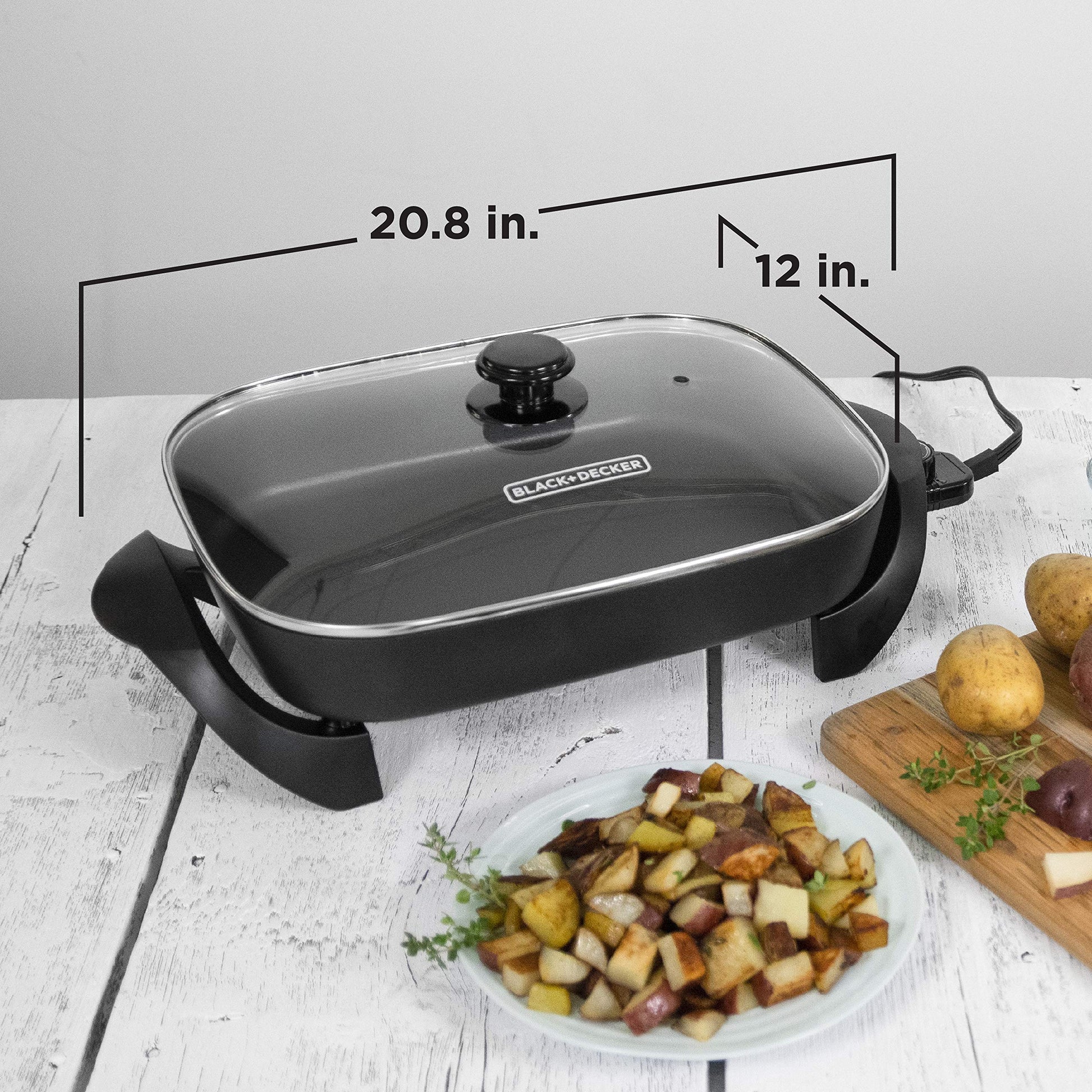 black & decker Electric Skillet, Negro, 30.48 cm x 38.1 cm, 1