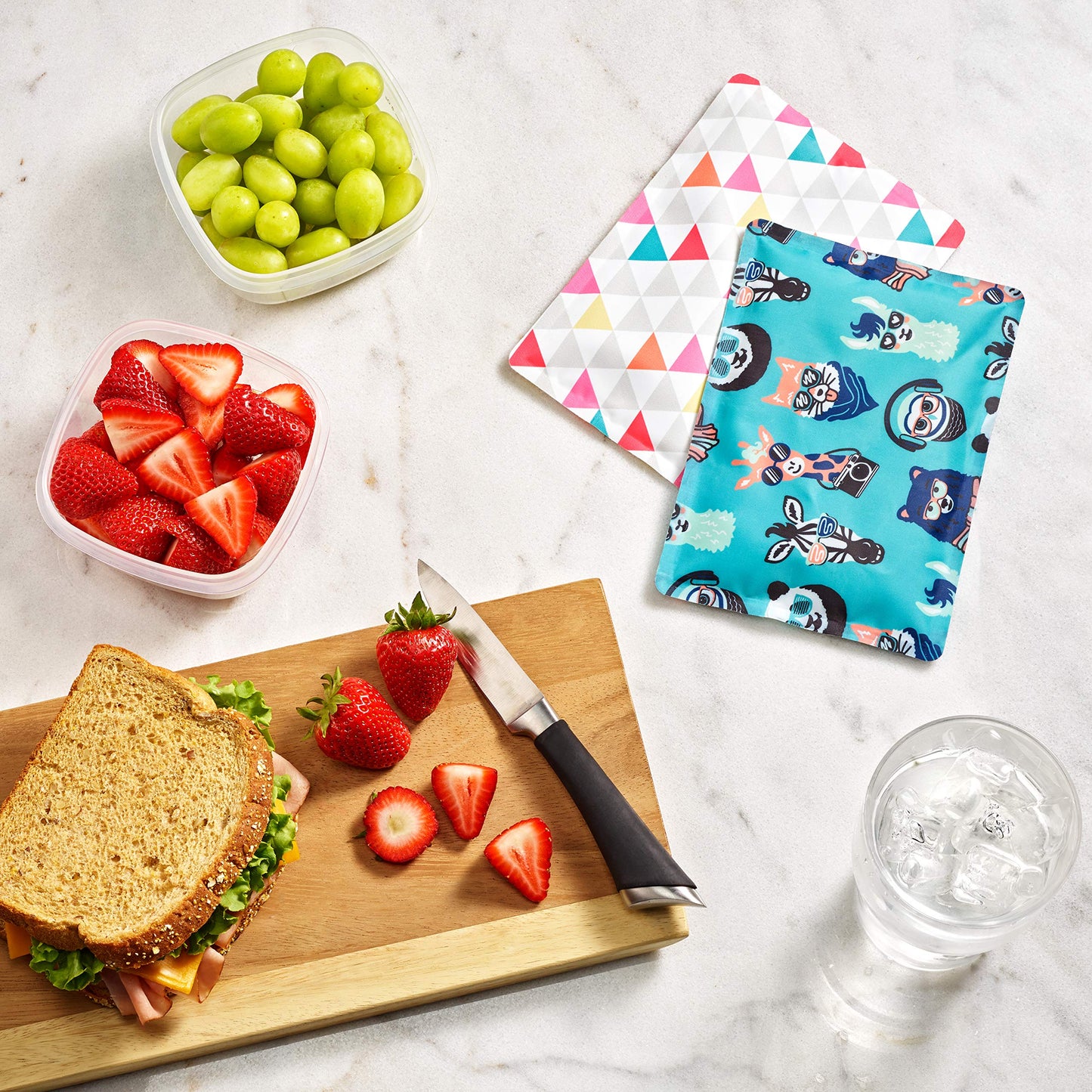 Cool Coolers by Fit + Fresh, reutilizables paquetes de hielo suaves para bolsas de bebé, bolsa de hielo flexible y esenciales de lactancia materna, perfecto para almacenamiento de leche materna, 2 unidades, multicolor