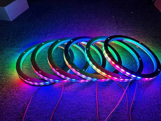 Altavoces LED de 8 Pulgadas Serie de Flujo de Baile Color de Sueño Iluminación Bluetooth Controlada por Aplicación