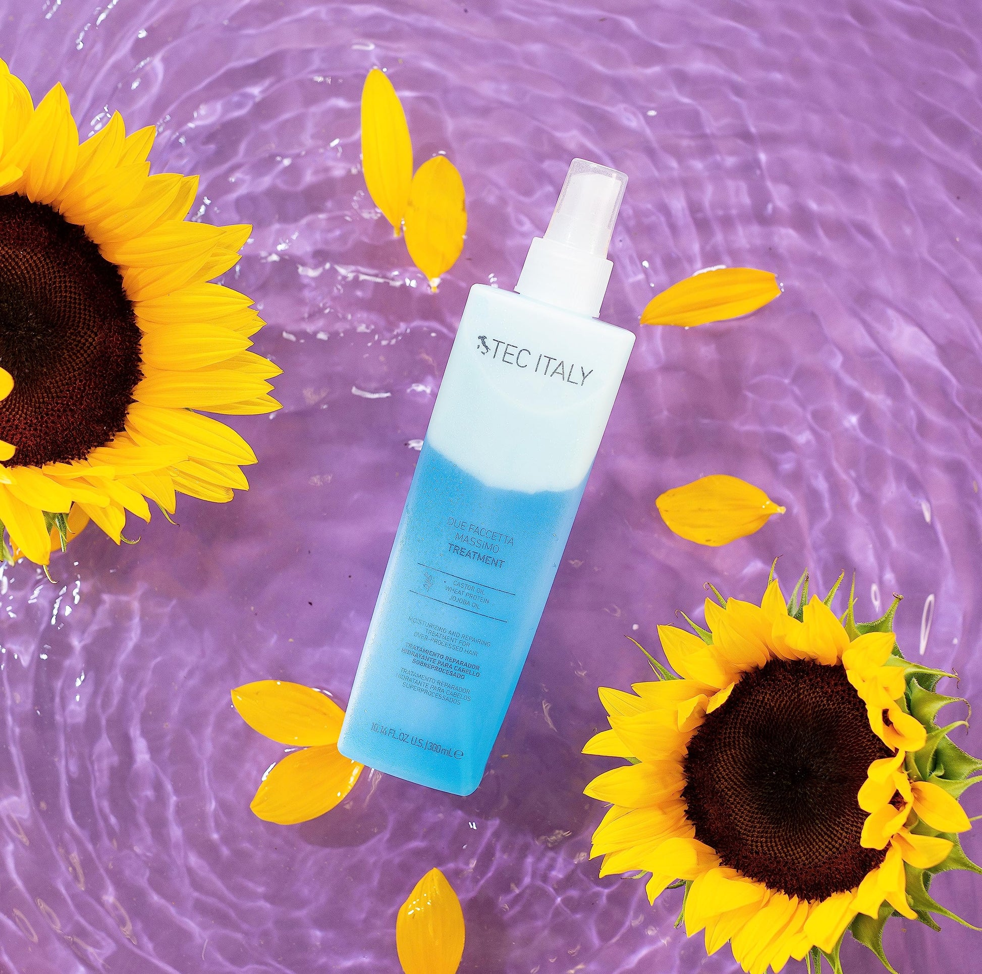 TEC ITALY Tratamiento para Cabello Sobreprocesado 300ml - Hidratante, Reduce Frizz y Protege del Sol