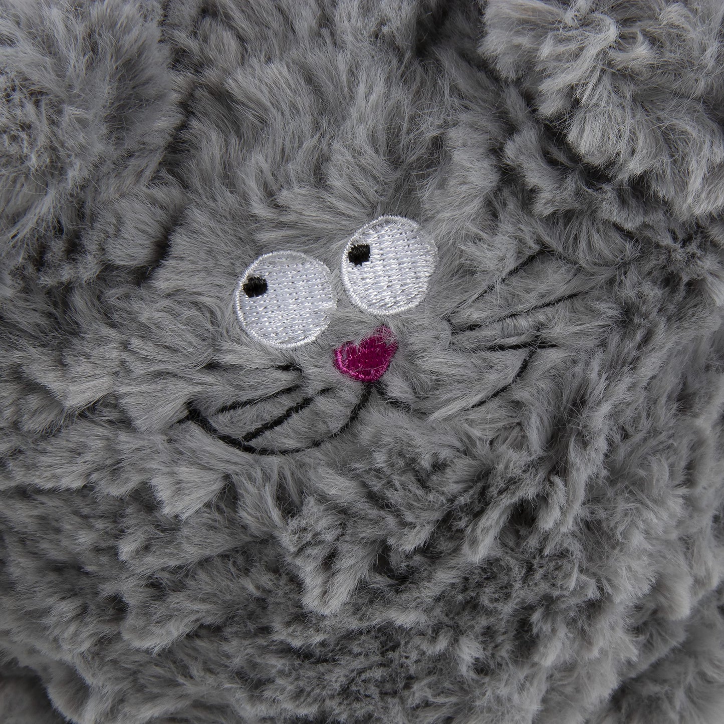 goDog PlayClean - Juguete de Peluche chirriante para Perro con aceites Esenciales Que eliminan el Olor, tecnología de protección para Masticar, Gris, pequeño