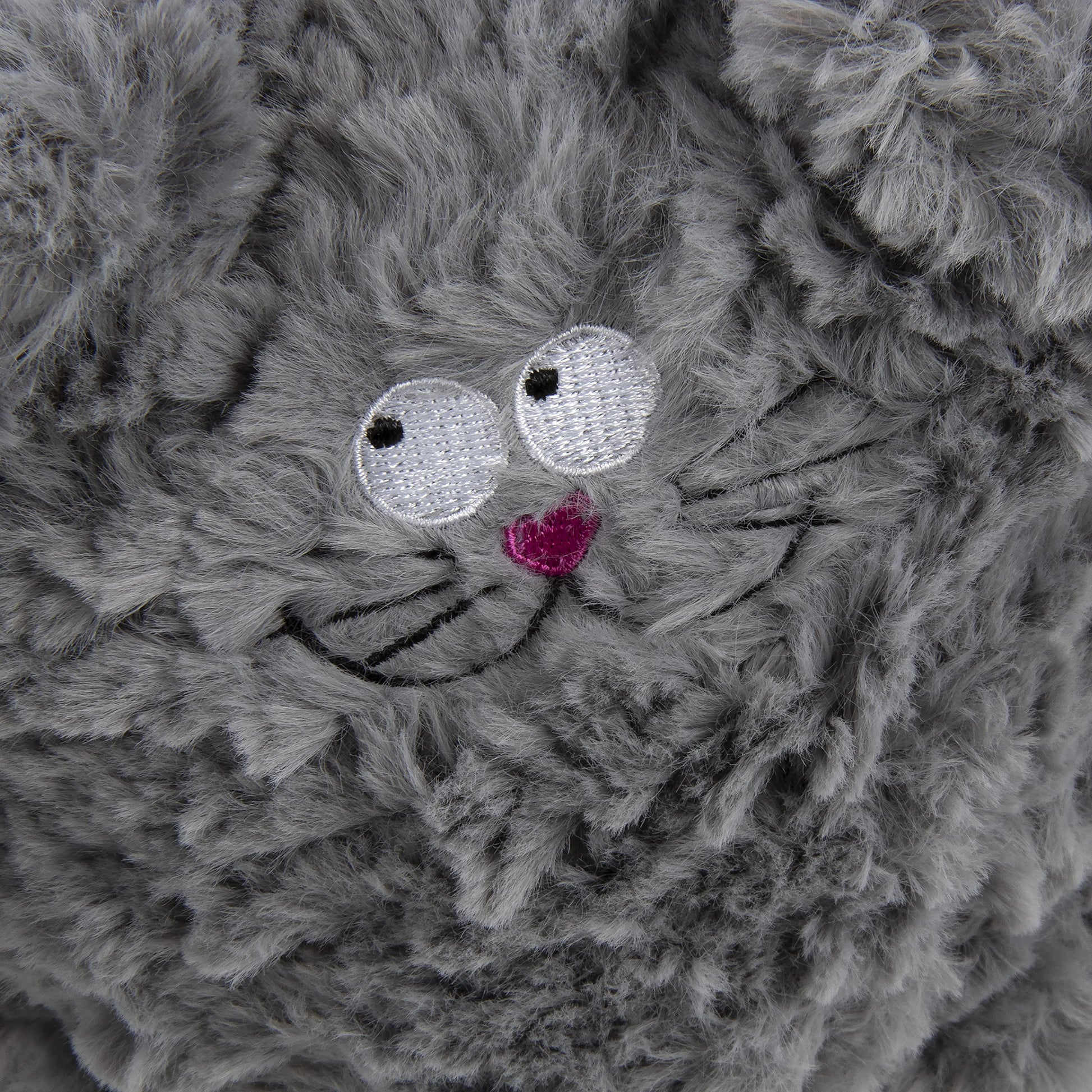 goDog PlayClean - Juguete de Peluche chirriante para Perro con aceites Esenciales Que eliminan el Olor, tecnología de protección para Masticar, Gris, pequeño