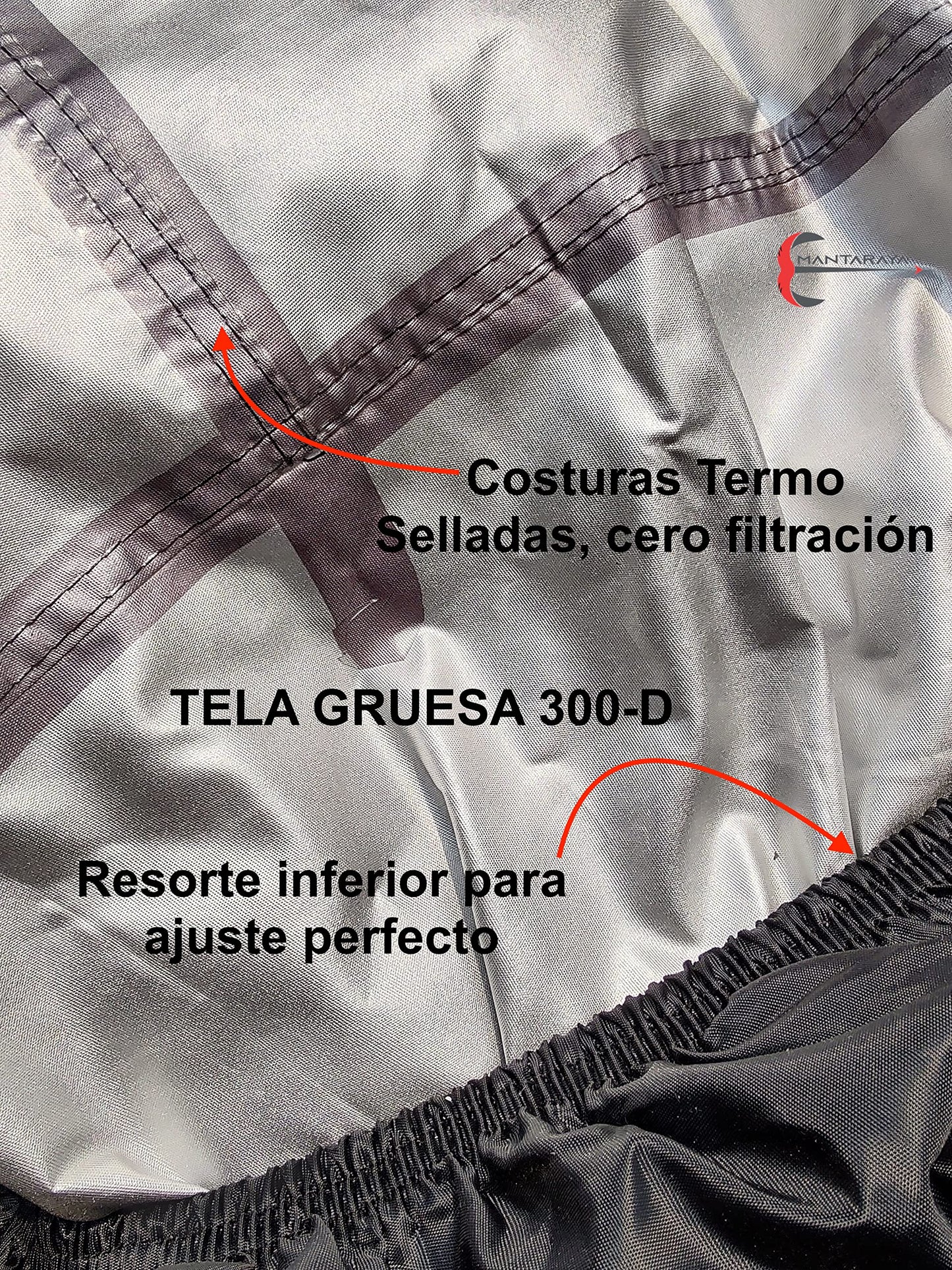 Manta Raya Funda Premium para Motocicleta Moto en Varios Tamaños Protección con Costuras Termo Selladas 100% Impermeable Compatible con Todas Las Marcas (M Scooter)