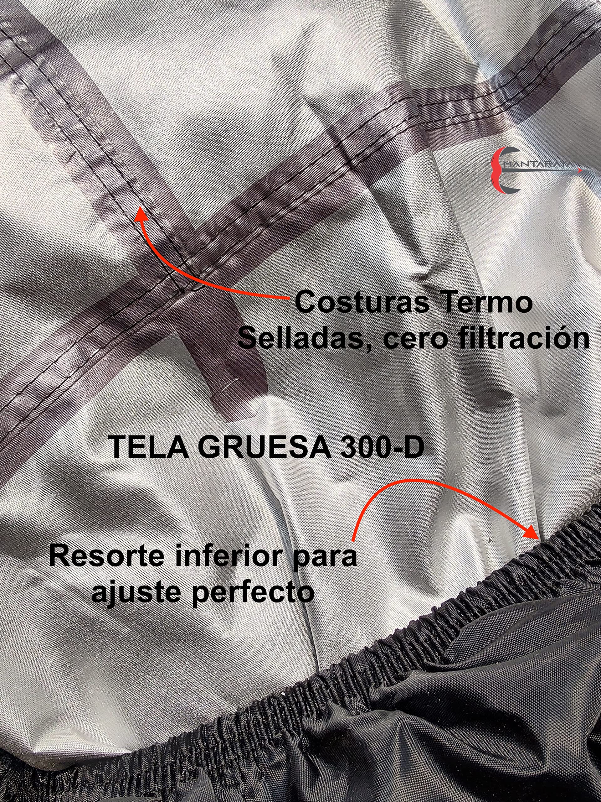 Manta Raya Funda Premium para Motocicleta Moto en Varios Tamaños Protección con Costuras Termo Selladas 100% Impermeable Compatible con Todas Las Marcas (M Scooter)