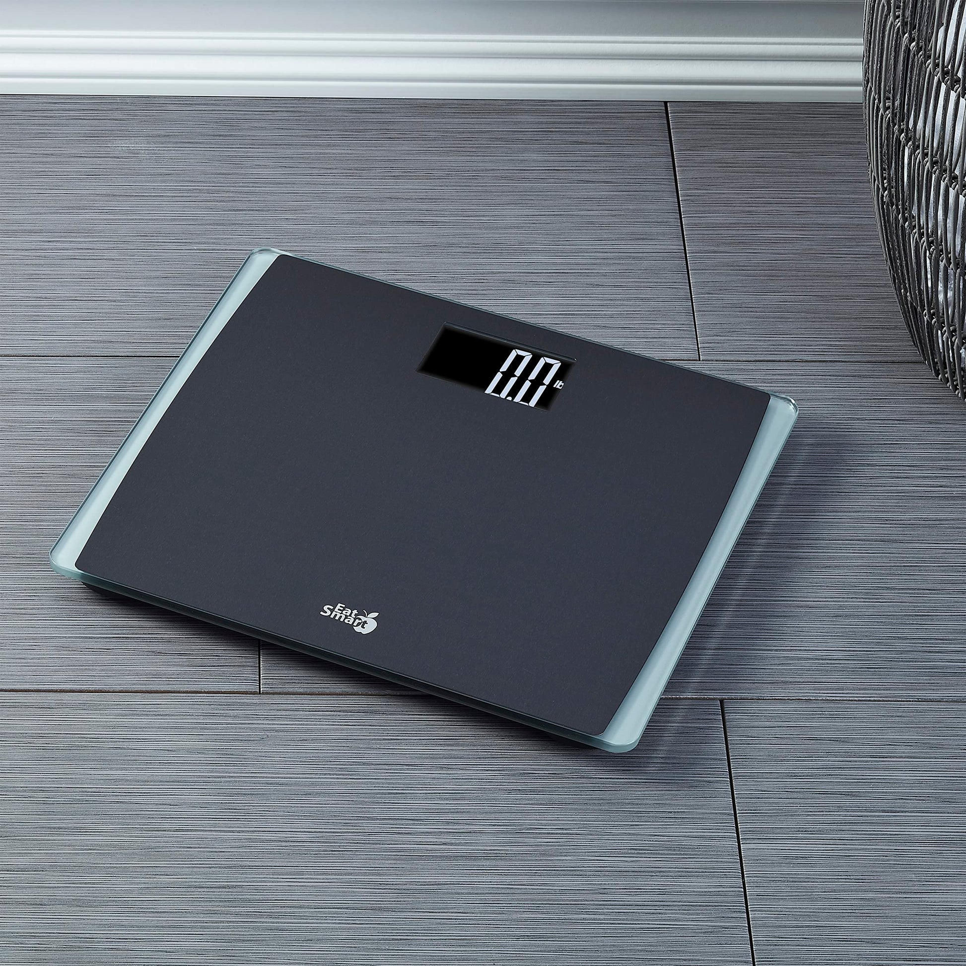 Báscula de Precisión EatSmart Negra de Alta Capacidad con Plataforma Extra Ancha