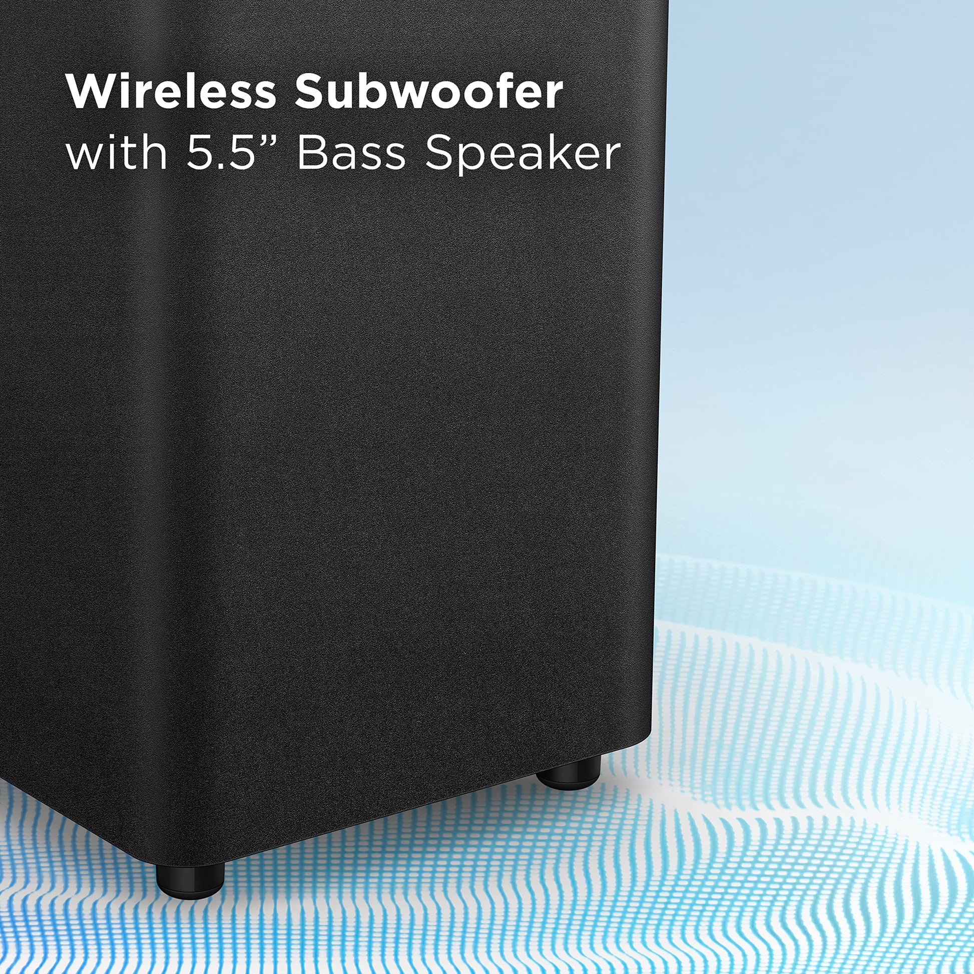 Barra de Sonido TCL 2.1 Canales con Subwoofer Inalámbrico Negro y Dolby Audio