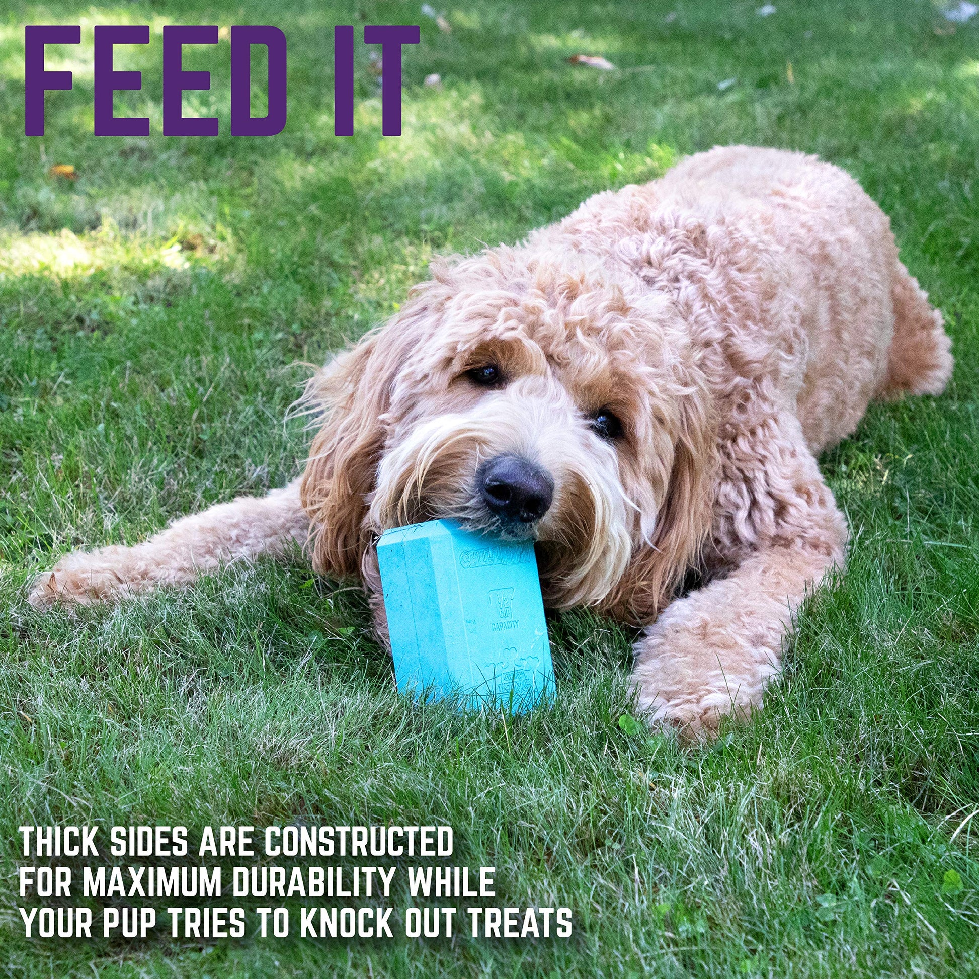 Chew King Premium Treat Dog Toy, Large,Extremely Durable Natural Rubber Fillable Toy Collection, “Frozen Feeding”