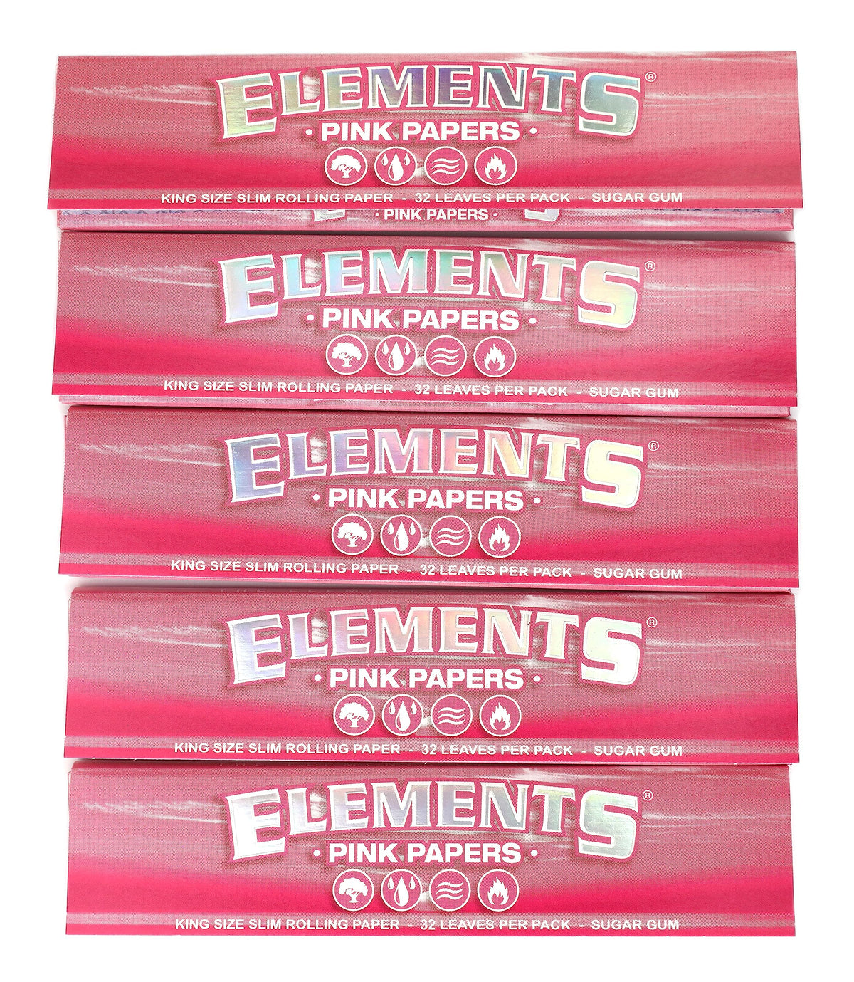 Papel de Fumar Elements Rosa Ultrafino Tamaño King Size Slim