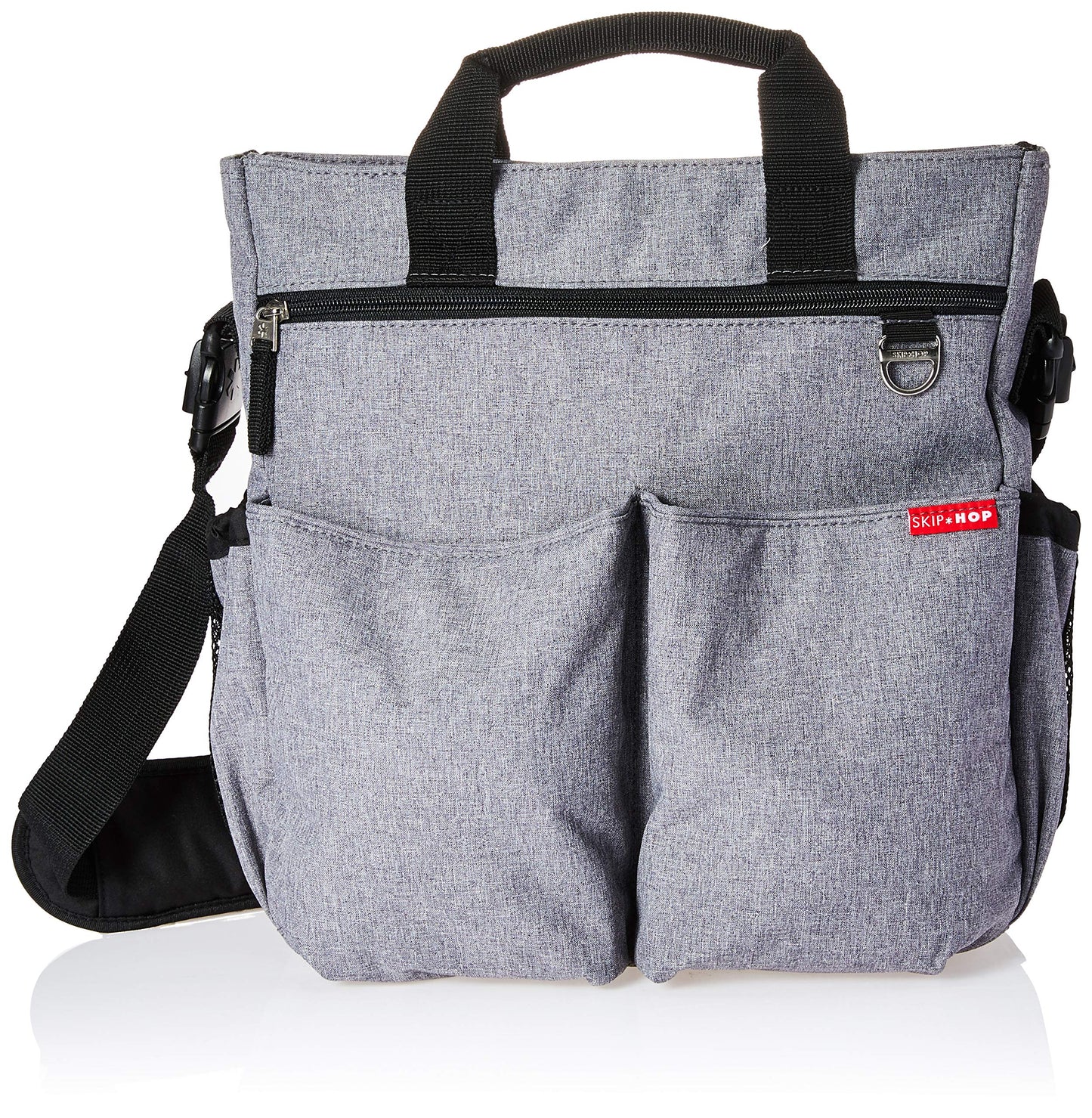 Skip Hop Messenger Diaper Bag With Matching Changing Pad, Duo Signature, Heather Grey