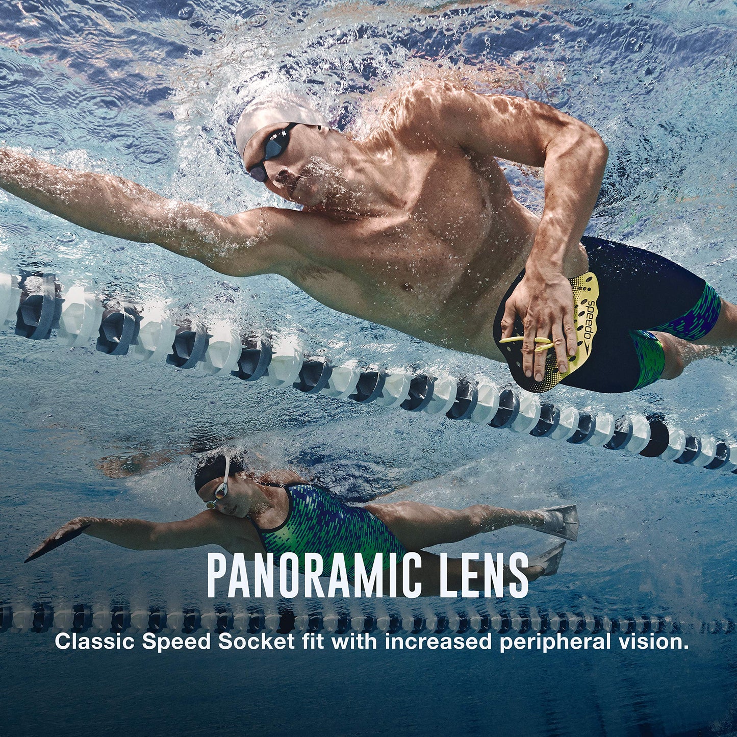 Anteojos de Natación Speedo Blanco Negro Speed Socket 2.0 para Adulto Unisex