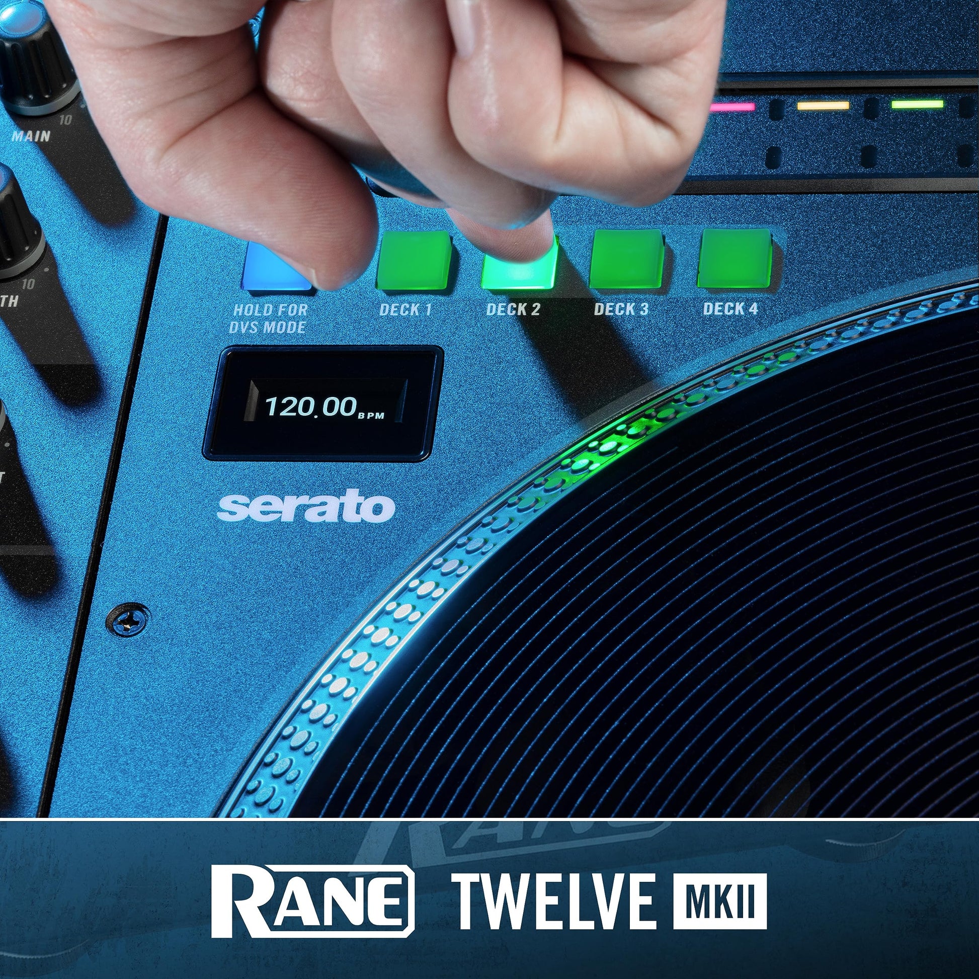 Tocadiscos DJ Rane Twelve MKII Negro con Plato Motorizado y Control USB MIDI para Traktor, Virtual DJ y Serato DJ