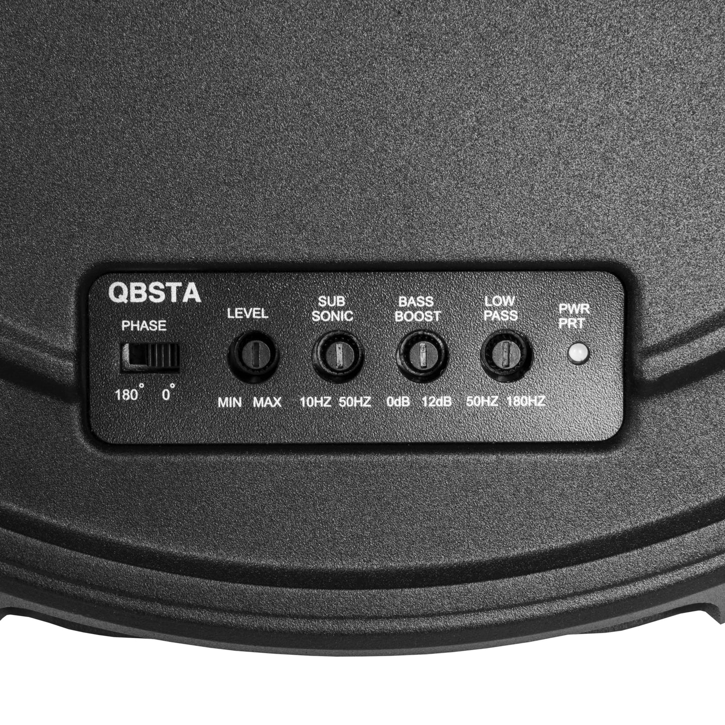 NVX QBSTA 900 W Max (300 W RMS) Subwoofer de 11 Pulgadas con Amplificador Incorporado y Control Remoto de Graves, Fácil de Instalar en Coches