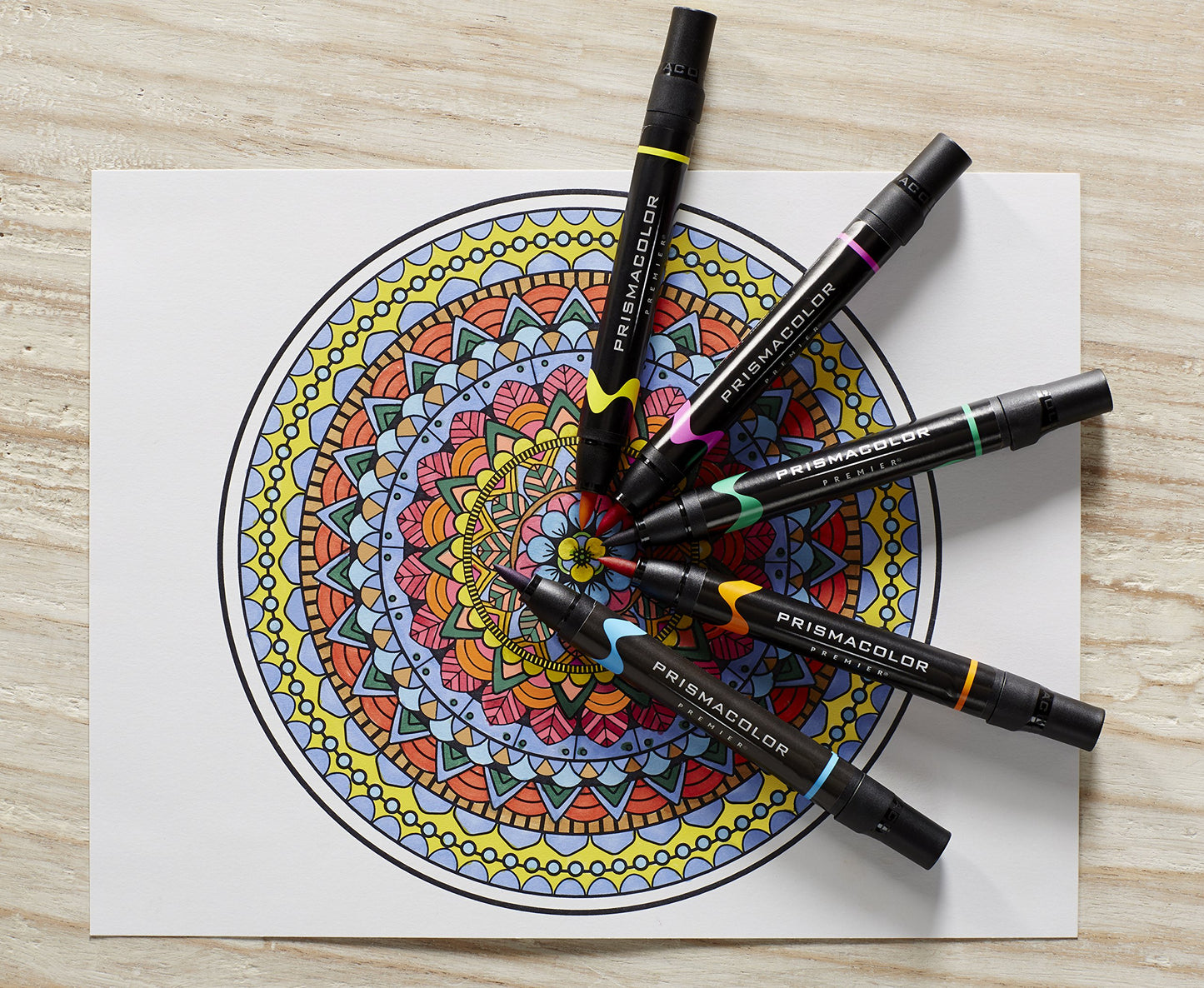 Prismacolor marcadores de arte premier con doble extremos, punta de cepillo y punta fina, set de 72 colores variados (1773303)