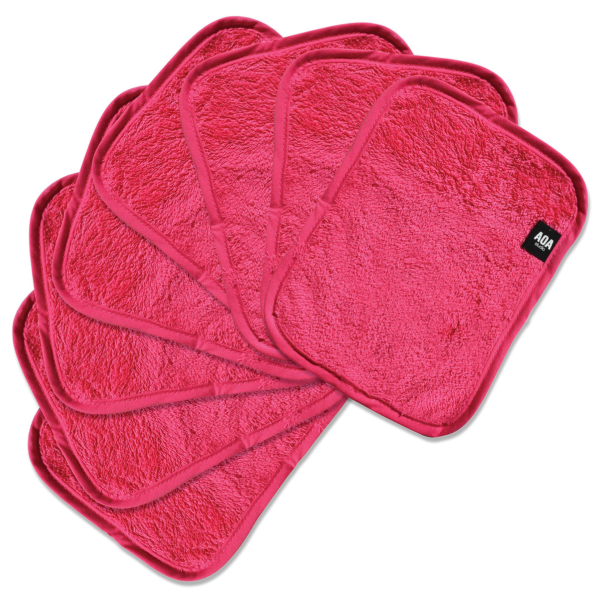 AOA Studio Toallitas faciales de microfibra para eliminar el maquillaje con agua de 7.8 x 6.2 pulgadas, todo tipo de piel e incluso piel sensible (8 paquetes)