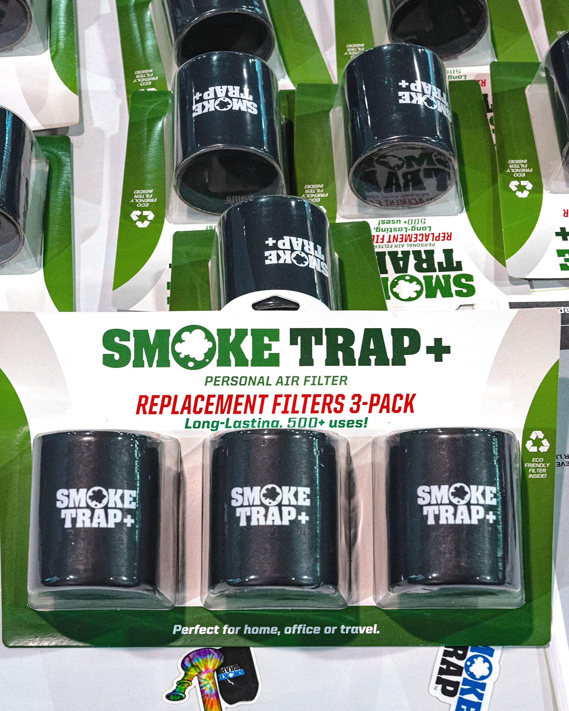 ECO - Cartuchos de filtro de repuesto para trampa de humo + | Filtros de repuesto triples – Filtros de repuesto cero residuos de plástico – Flujo máximo de aire mientras exhala – Larga duración 500+