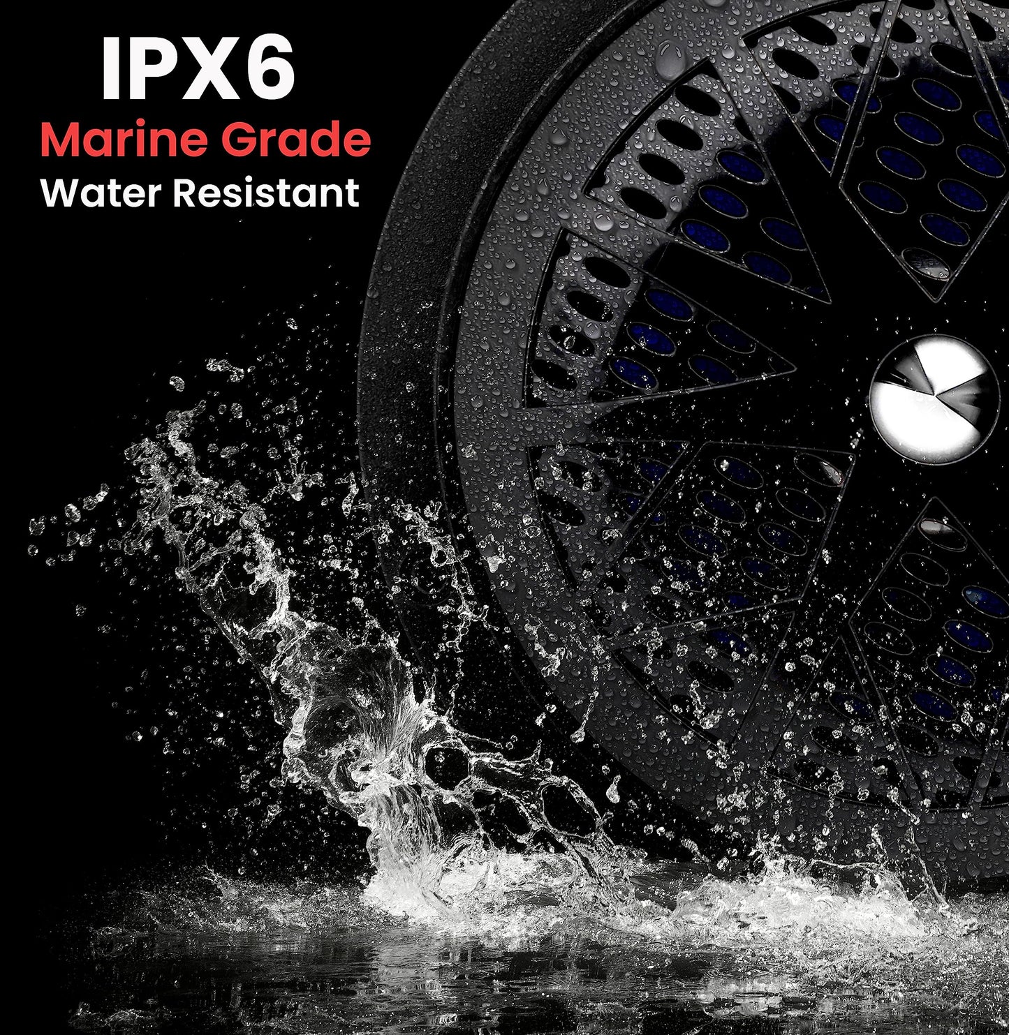Pyle Bocinas Marinas Dobles de 5.25 Pulgadas. Sistema de Sonido estéreo para Exteriores Resistente al Agua. 2 vías. Potencia 100 W. 1 par, Negro