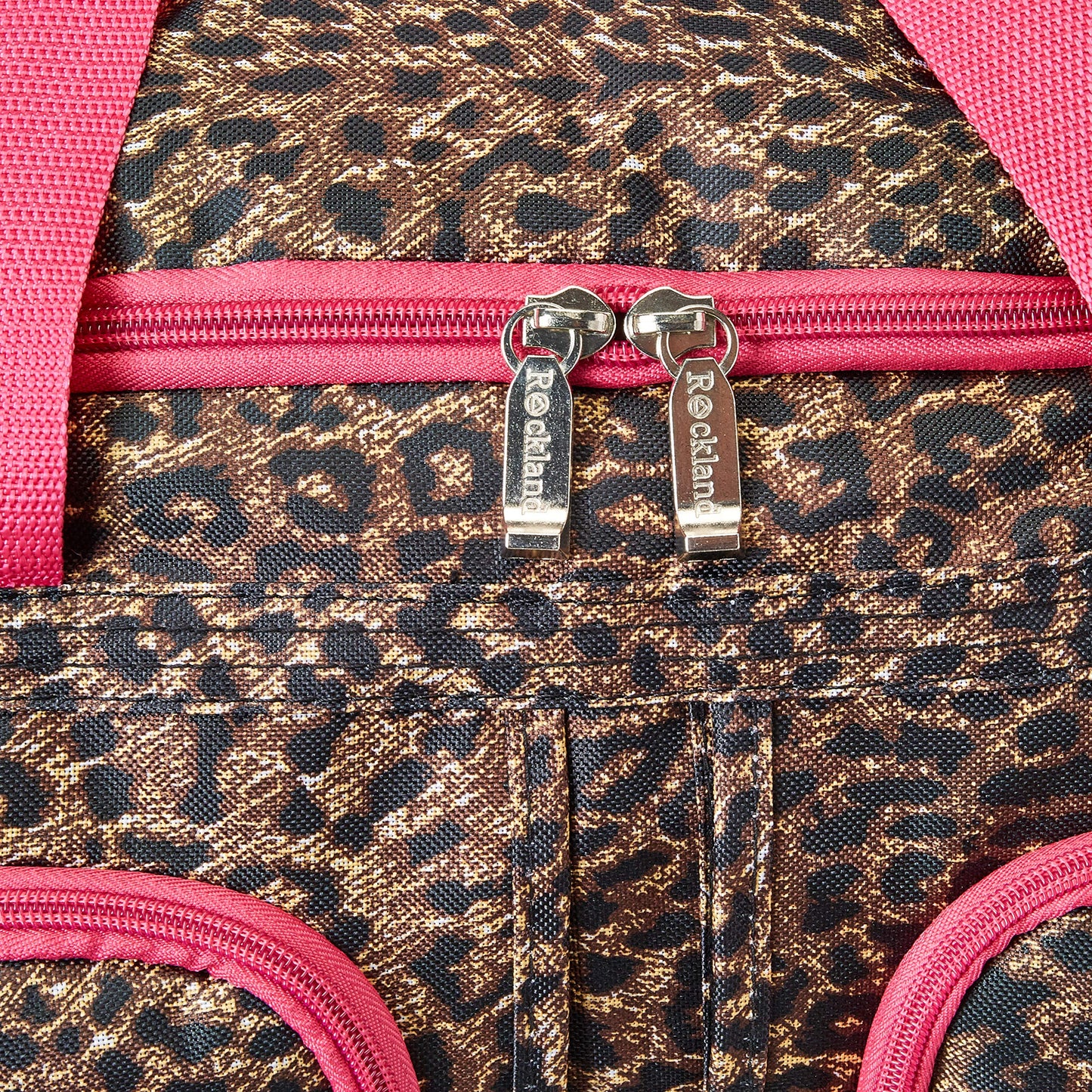 Bolsa de Lona con Ruedas Rockland Rosa Leopardo