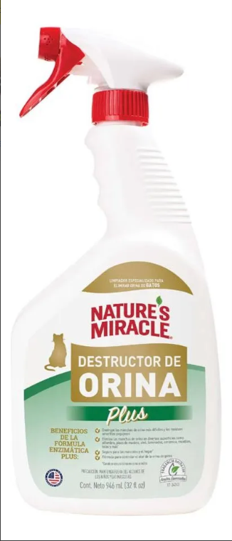 Destructor De Orina Nature's Miracle Gato 946ml Adiós Olores